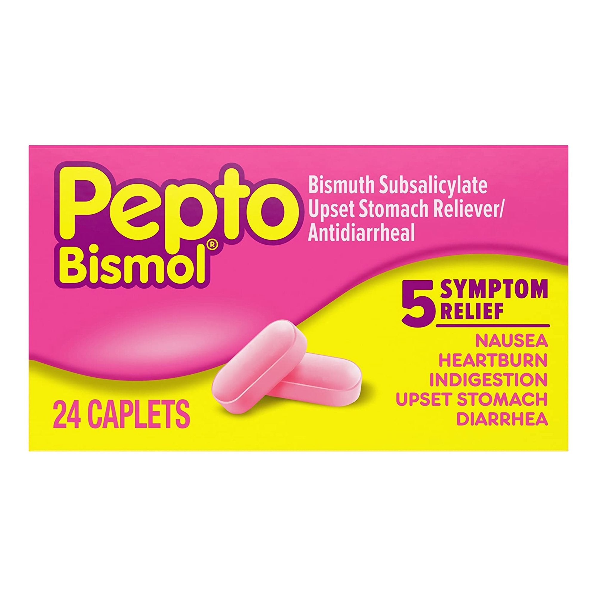 Anti-Diarrheal Pepto Bismol® Caplet 24 per Box