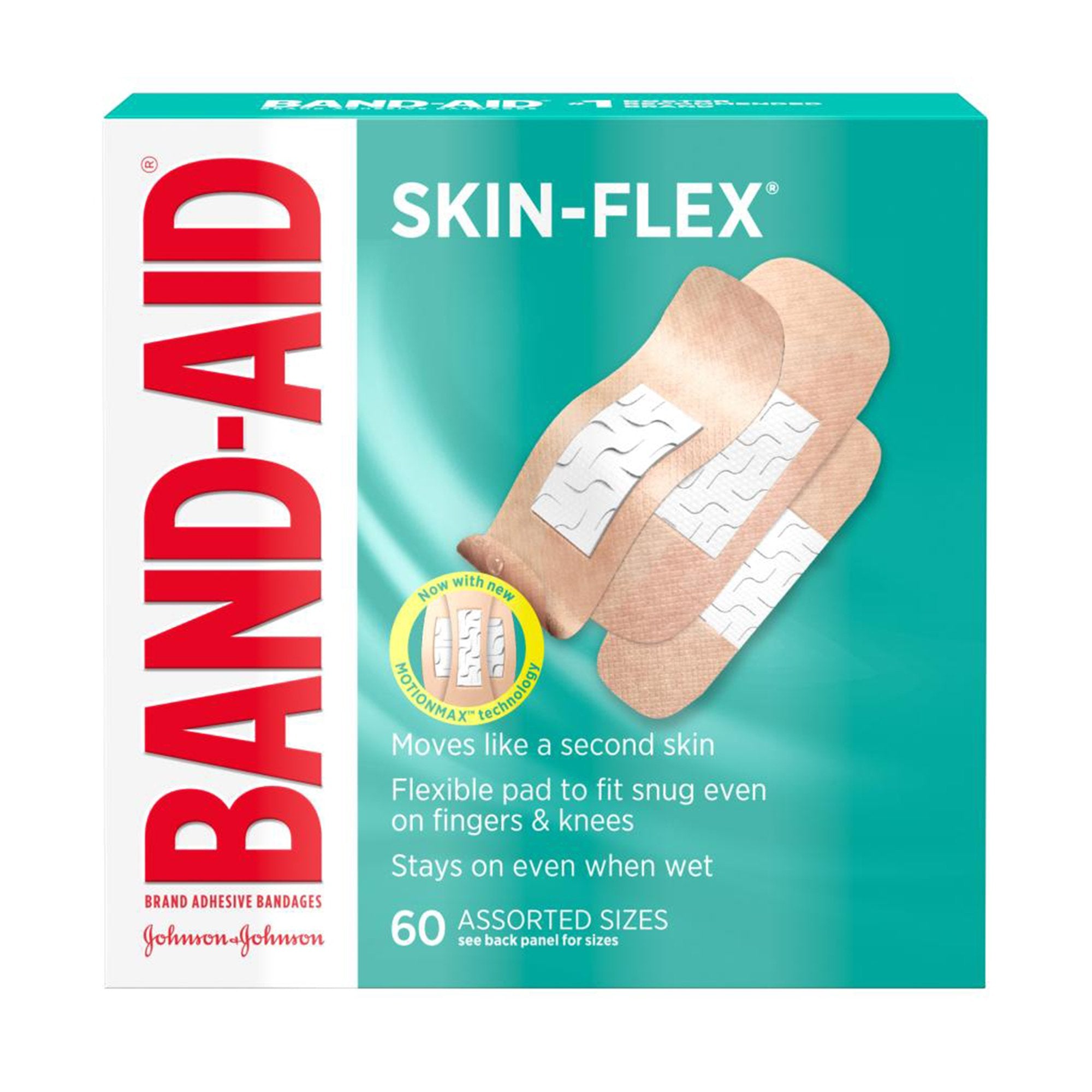 Adhesive Strip Band-Aid®Skin-Flex® 1-1/8 X 2-3/8 Inch / 7/8 X 2-3/4 Inch / 5/8 X 2-3/4 Inch Plastic Rectangle Tan Sterile