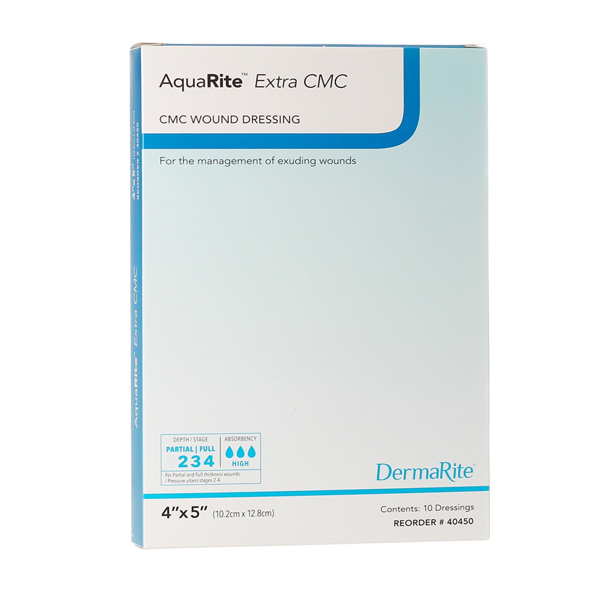 Cellulose Dressing AquaRite™ Extra CMC 4 X 5 Inch Rectangle