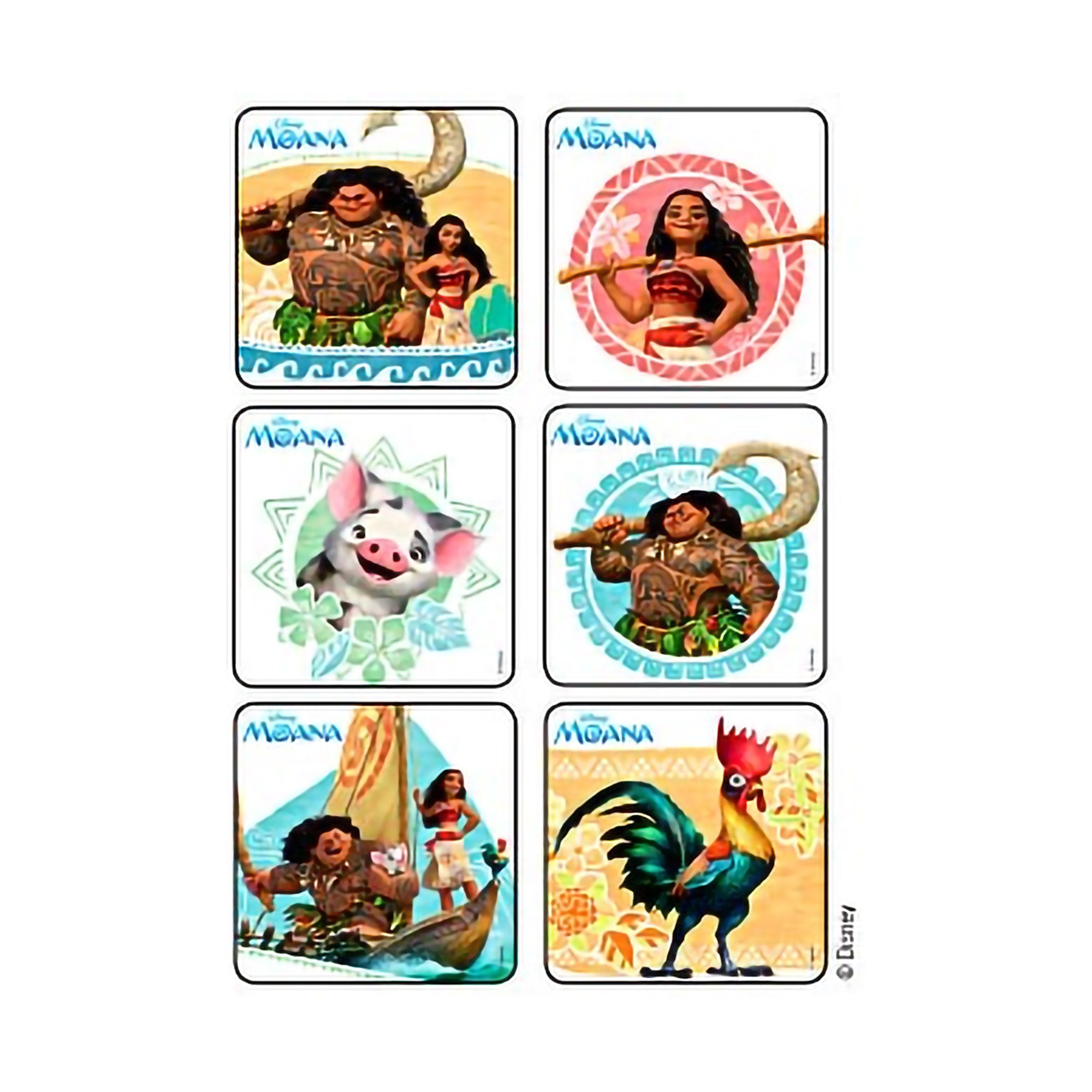 Disney® 75 per Roll Moana Sticker 2-1/2 Inch