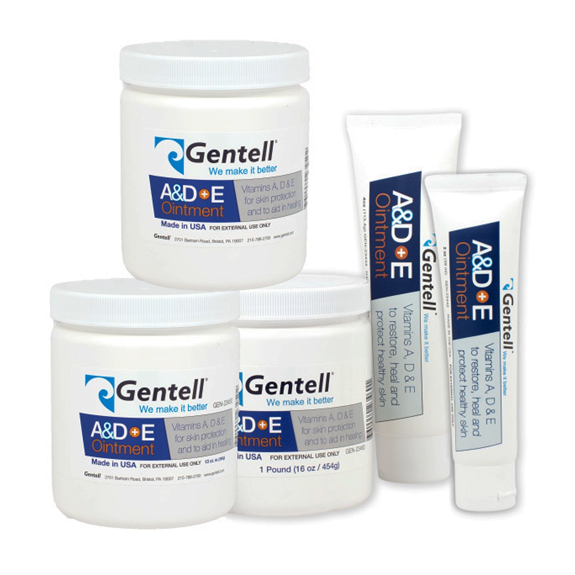 A & D Ointment Gentell® A&D+E 16 oz. Jar Medicinal Scent Ointment