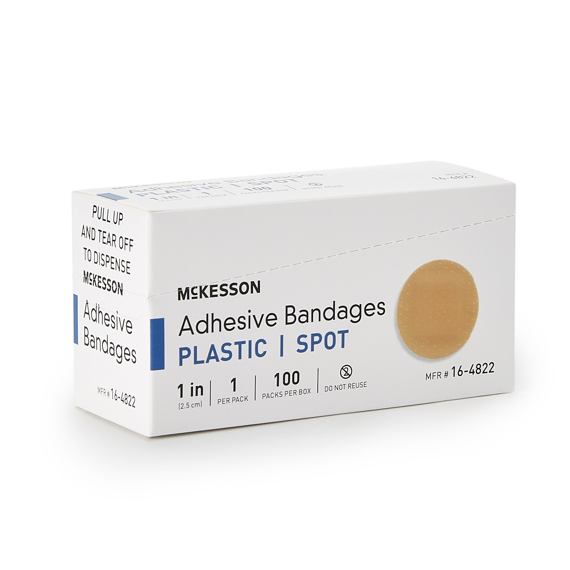 Adhesive Spot Bandage McKesson 1 Inch Plastic Round Tan Sterile