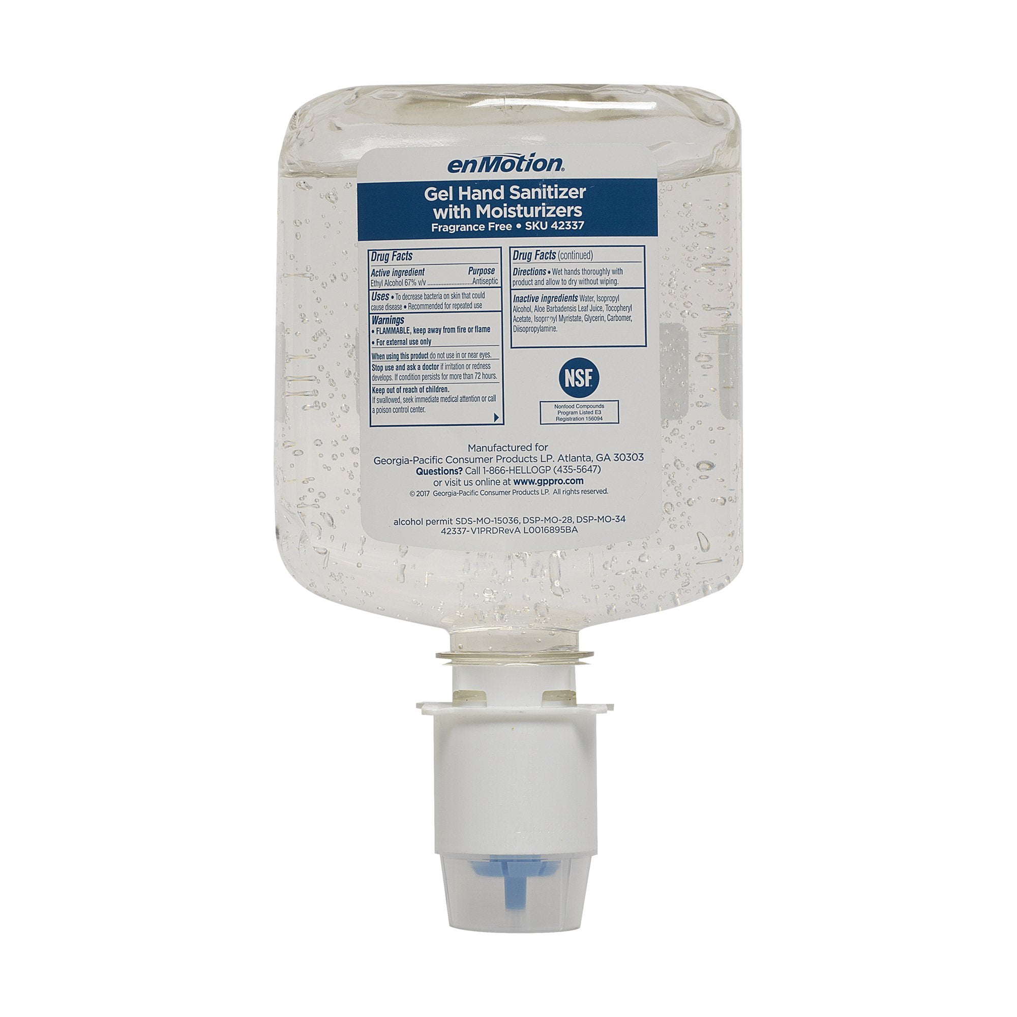Hand Sanitizer with Aloe Enmotion® Gen2 1,000 mL Ethyl Alcohol Gel Dispenser Refill Bottle