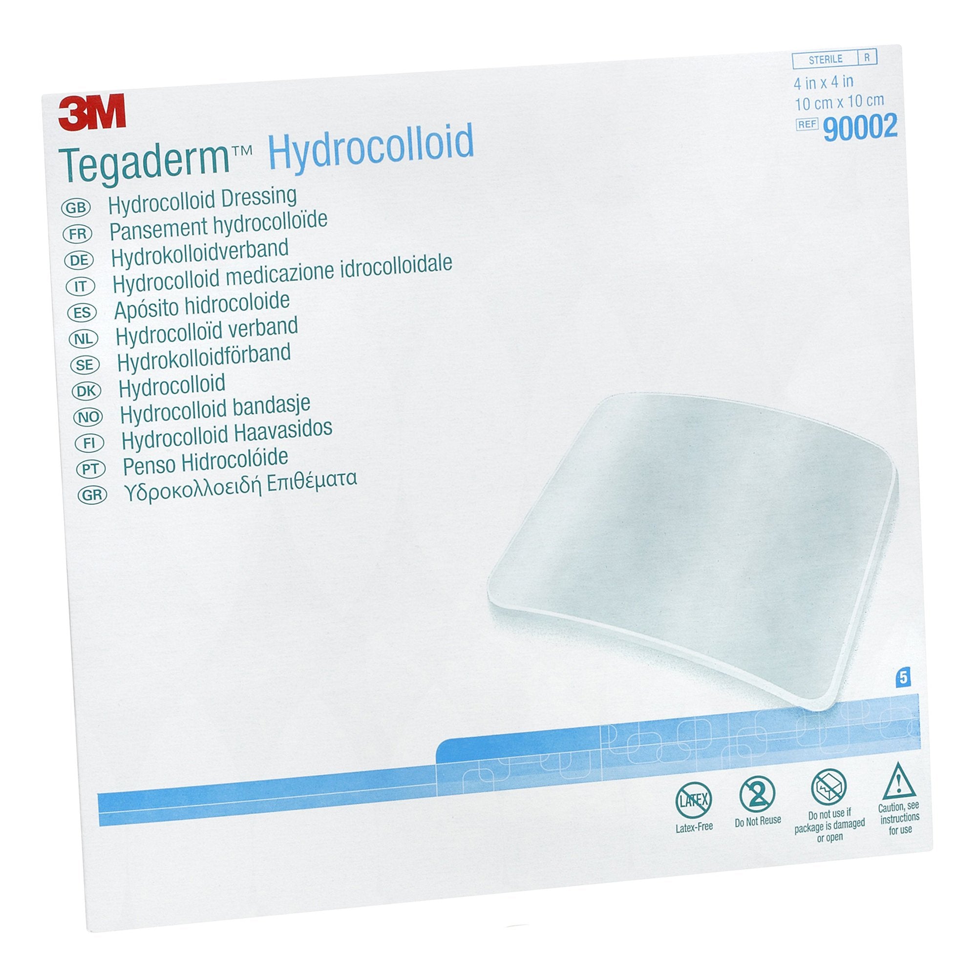 Hydrocolloid Dressing 3M™ Tegaderm™ 4 X 4 Inch Square