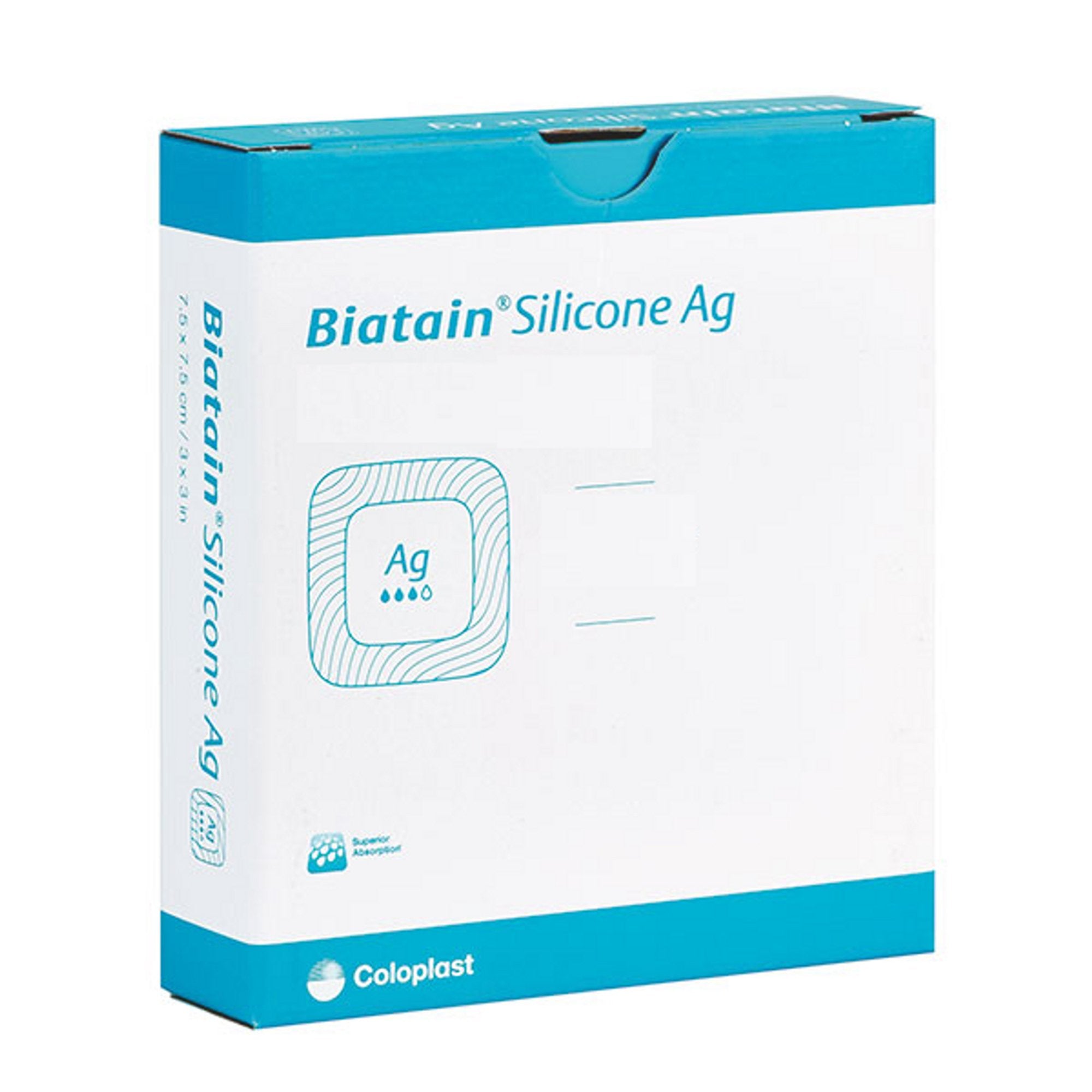 Silver Alginate Dressing Biatain® Alginate Ag 6 X 6 Inch Square Sterile