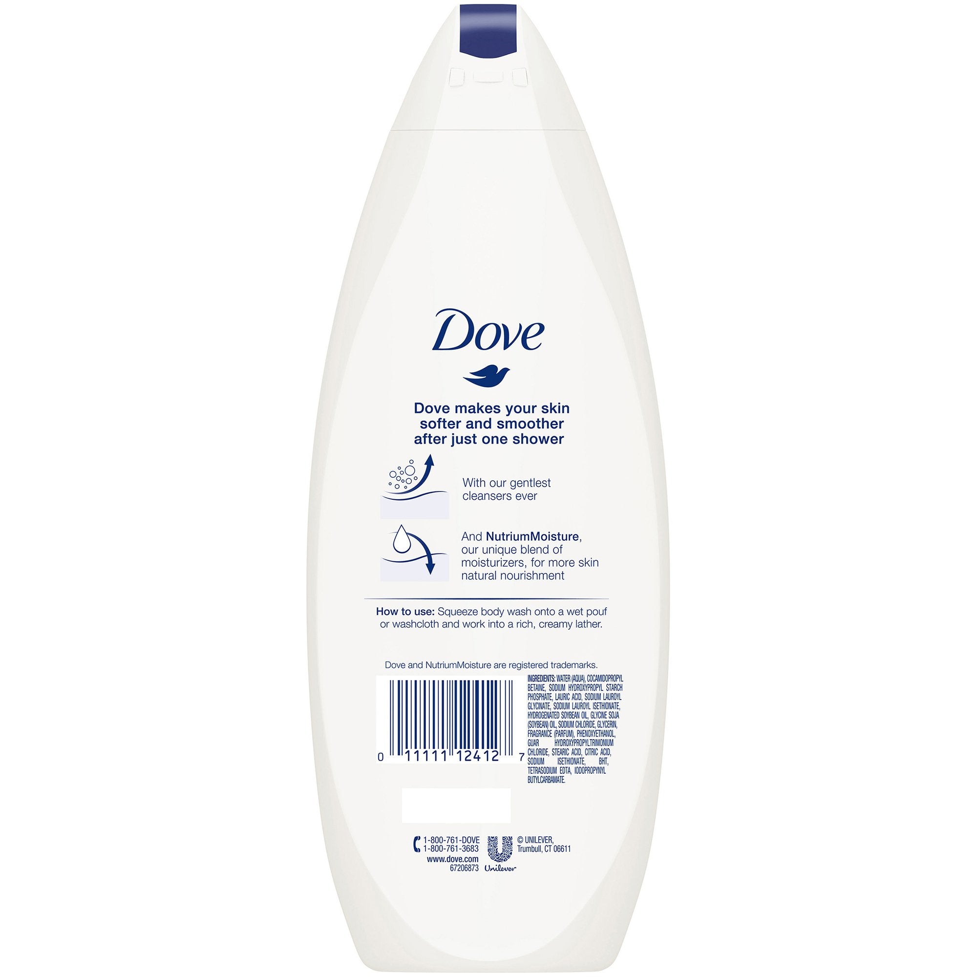 Body Wash Dove® Deep Moisture Liquid 12 oz. Bottle Scented