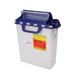 Pharmaceutical Waste Container Recykleen™ White Base 16.6 H X 10.7 W X 6 D Inch Horizontal Entry 3 Gallon
