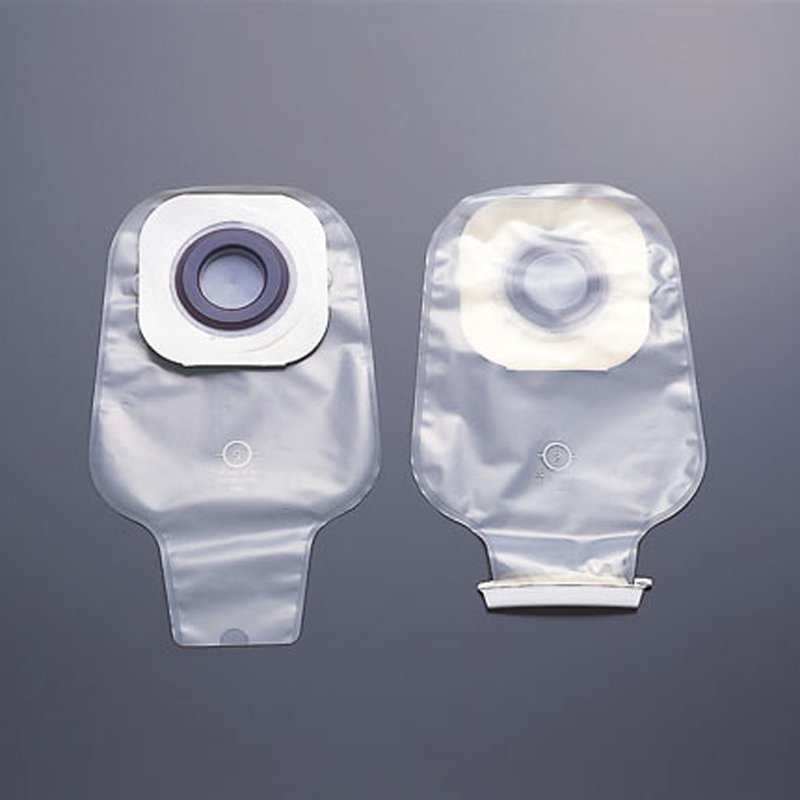 Colostomy Pouch Karaya 5 One-Piece System 12 Inch Length Convex, Pre-Cut 1-1/2 Inch Stoma Drainable