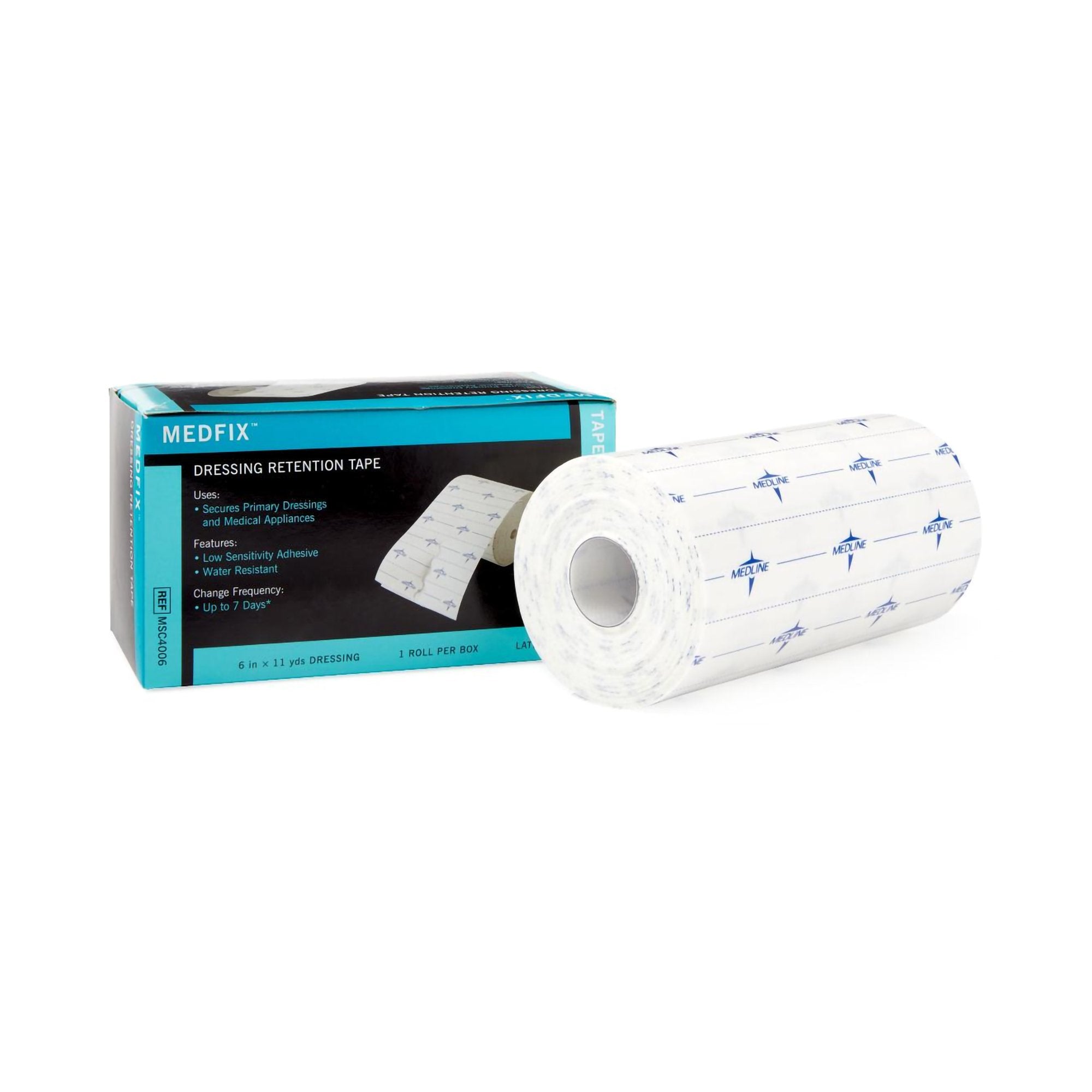 Water Resistant Dressing Retention Tape with Liner MedFix™ White 6 Inch X 11 Yard Nonwoven NonSterile
