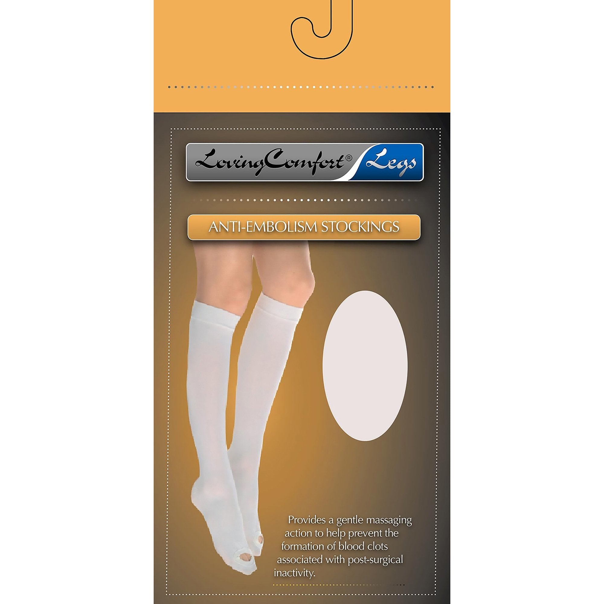 Anti-embolism Stocking Loving Comfort® Knee High Large Beige Closed Toe