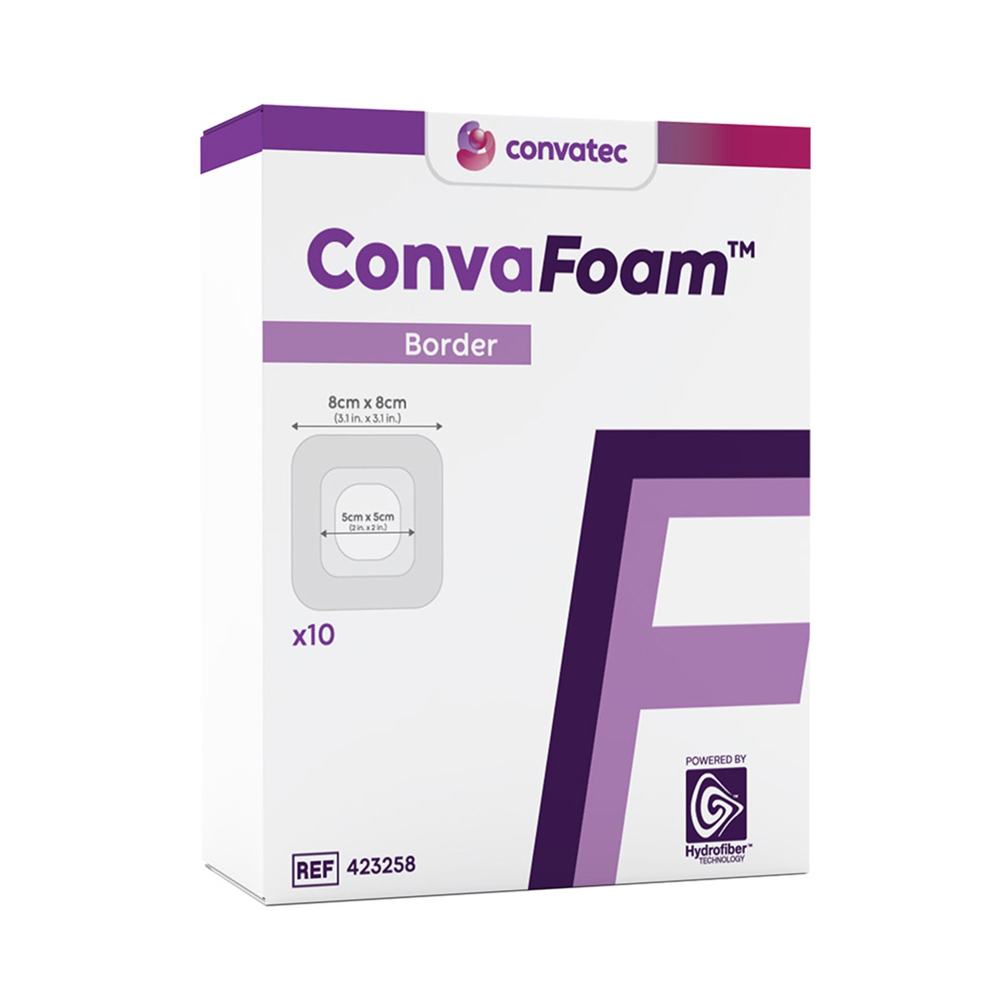 Foam Dressing ConvaFoam™ Border 3 X 3 Inch With Border Film Backing Silicone Adhesive Square Sterile