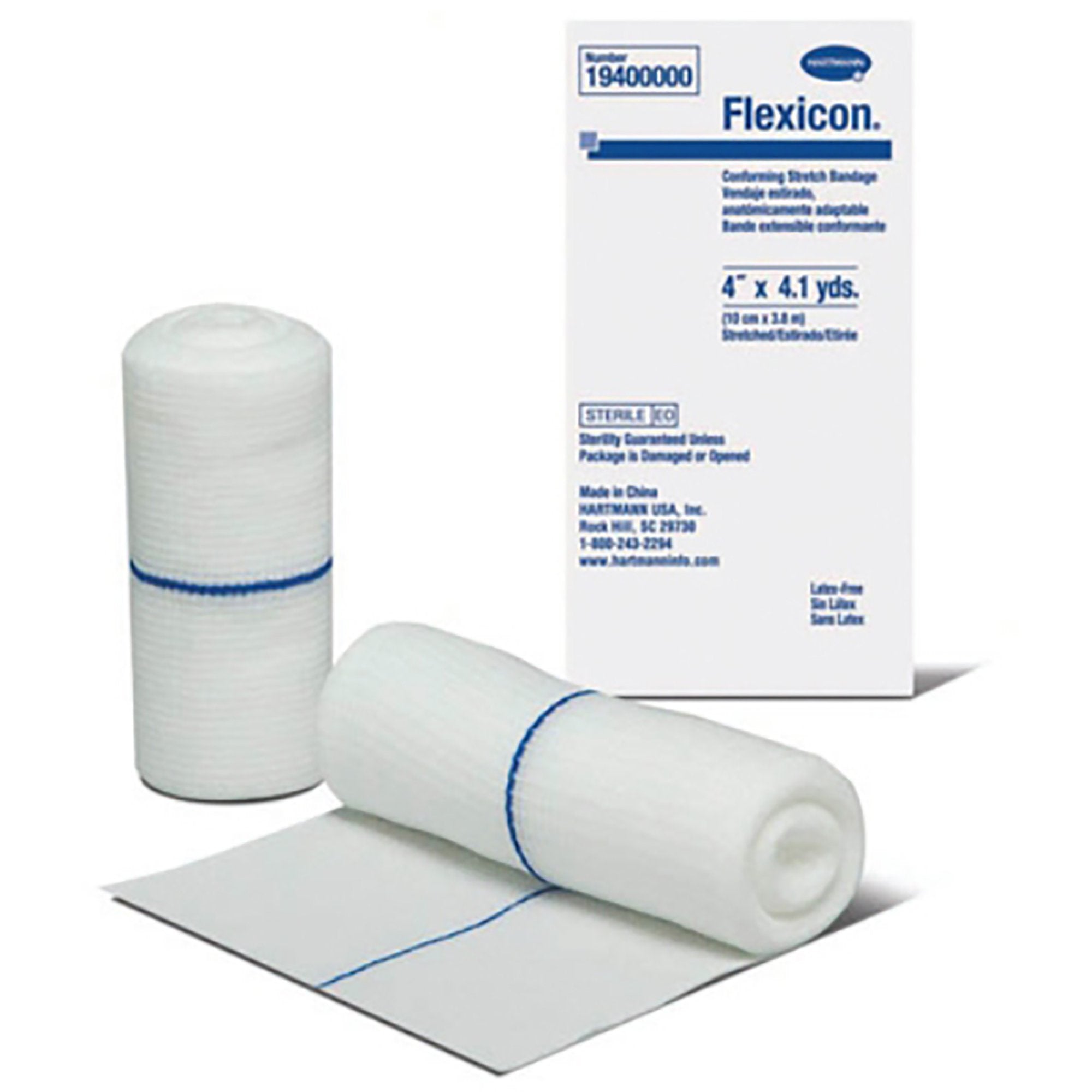 Conforming Bandage Flexicon® 4 Inch X 4-1/10 Yard 1 per Pack Sterile 1-Ply Roll Shape