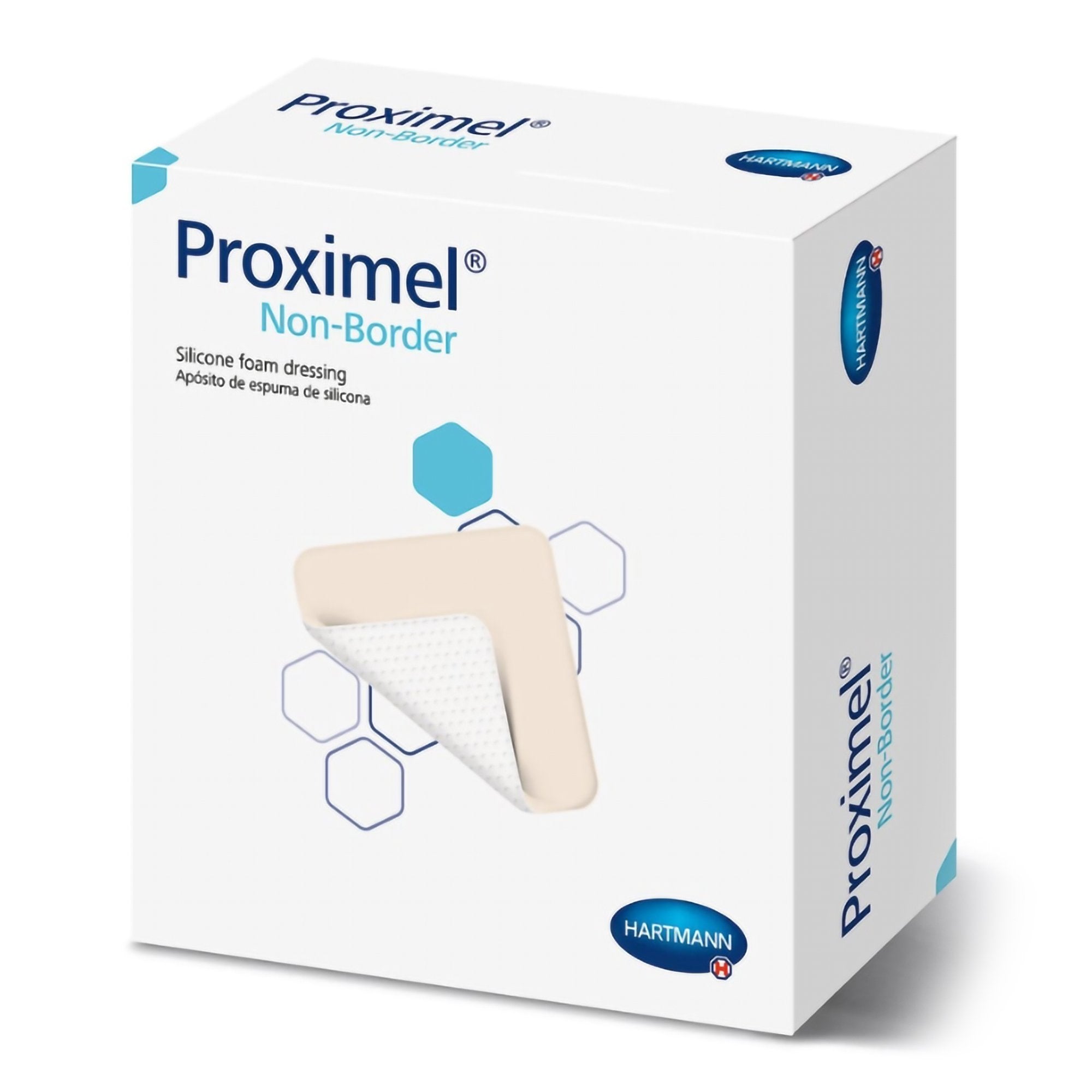 Foam Dressing Proximel® Non-Border 5 X 8 Inch Without Border Waterproof Backing Silicone Face Heel Sterile