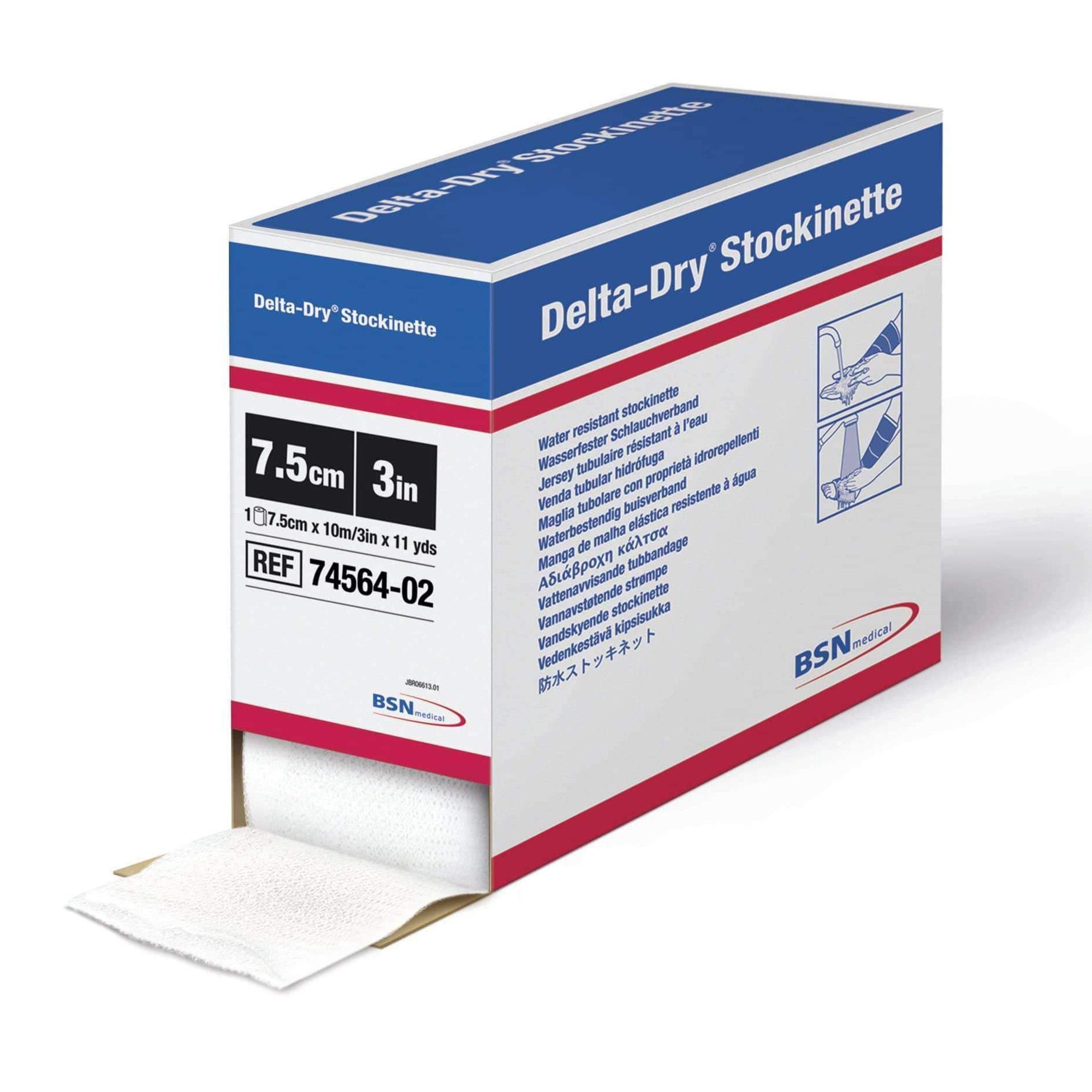 Stockinette Water Resistant Delta-Dry® 3 Inch X 11 Yard Polypropylene / Nylon / Polyester Mesh NonSterile