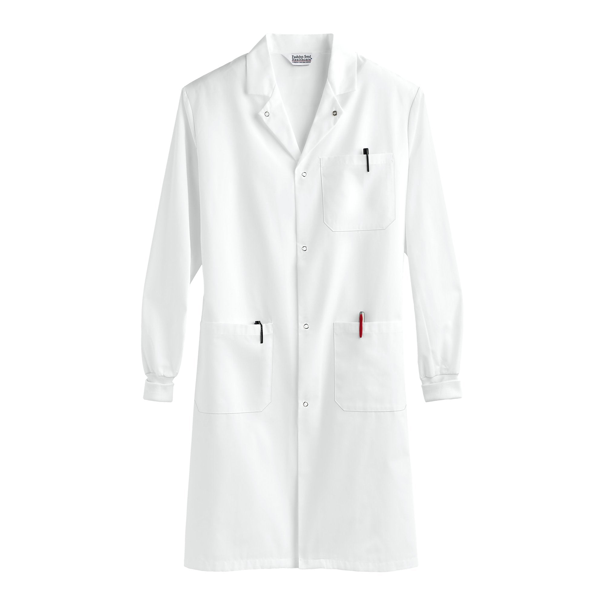 Lab Coat White Medium Knee Length 80% Polyester / 20% Cotton Reusable