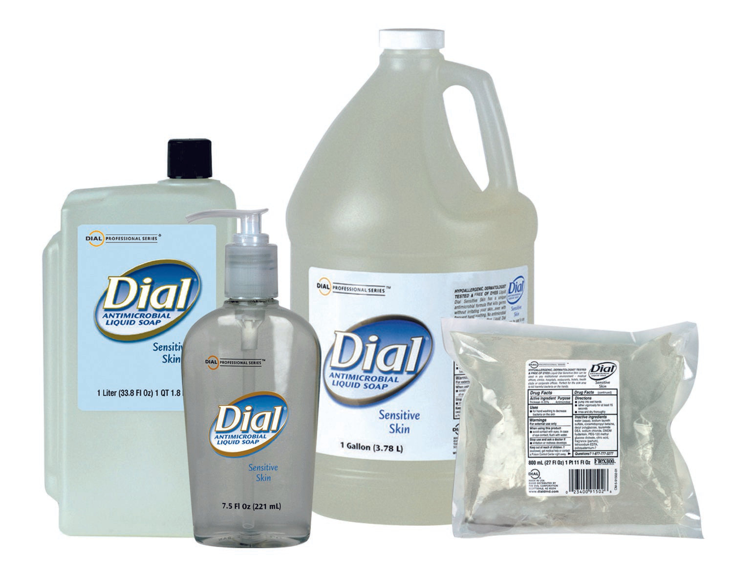Antimicrobial Soap Dial® Professional for Sensitive Skin Liquid 7.5 oz. Pump Bottle Floral Scent