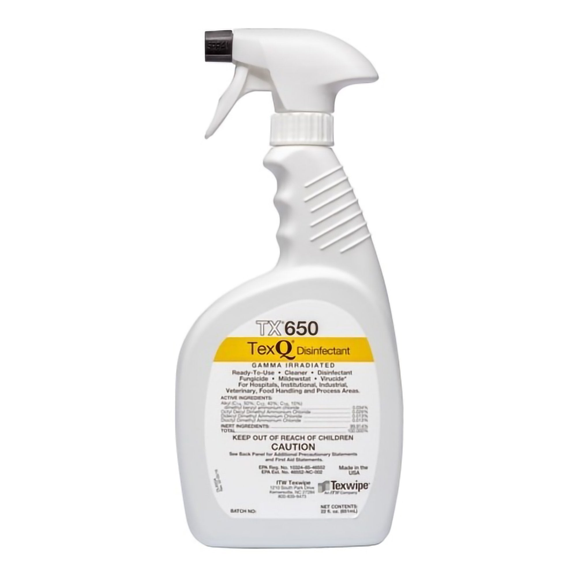 TexQ® Surface Disinfectant Cleaner Quaternary Based Pump Spray Liquid 22 oz. Bottle Unscented Sterile
