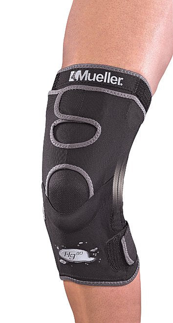 Knee Brace Hg80® Large Pull-On / Hook and Loop Strap 16 to 18 Inch Knee Circumference Left or Right Knee