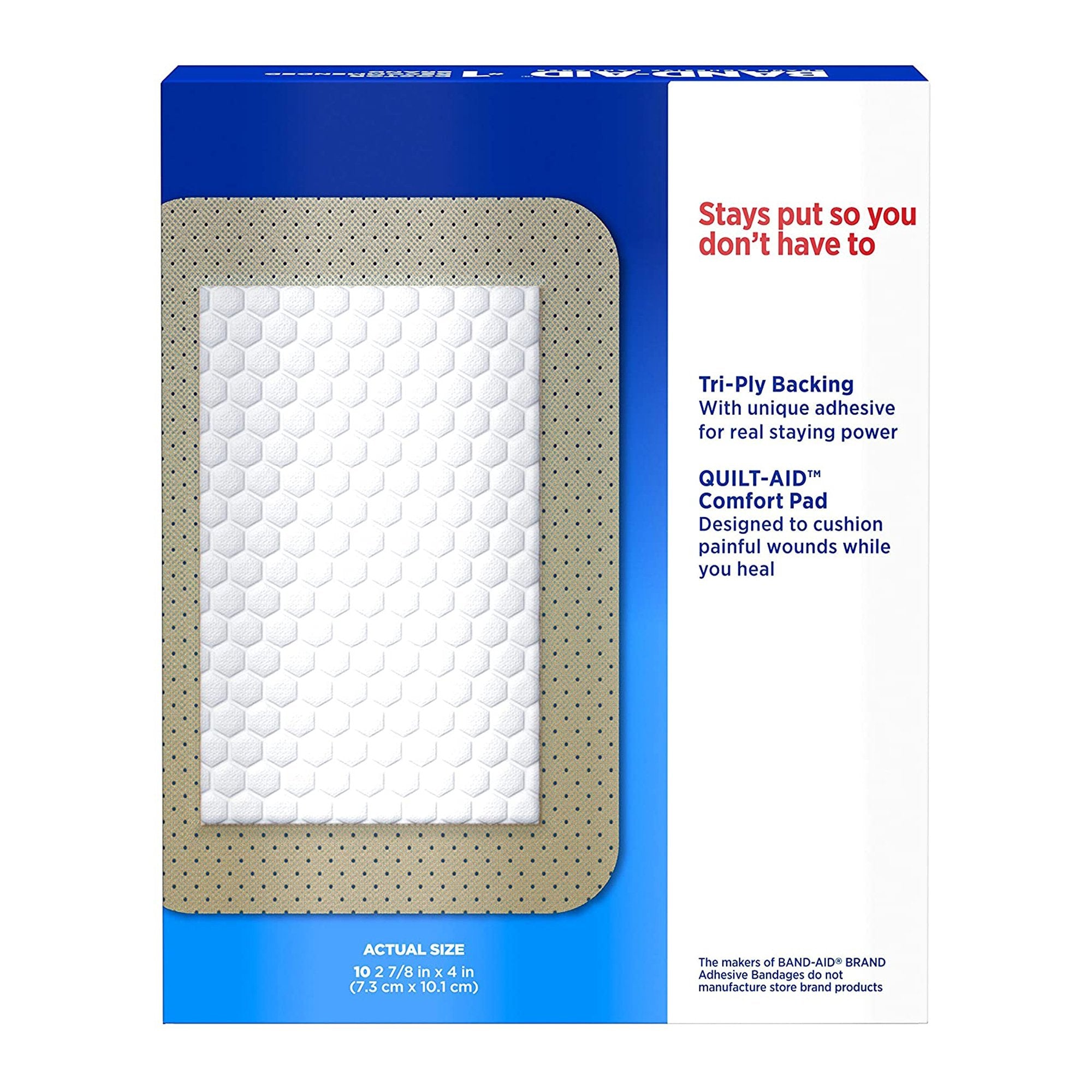 Adhesive Strip Band-Aid® 2-7/8 X 4 Inch Plastic Rectangle Tan Sterile