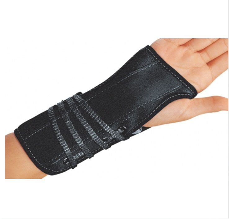 Wrist Brace ProCare® Aluminum / Flannel / Suede Right Hand Black Small