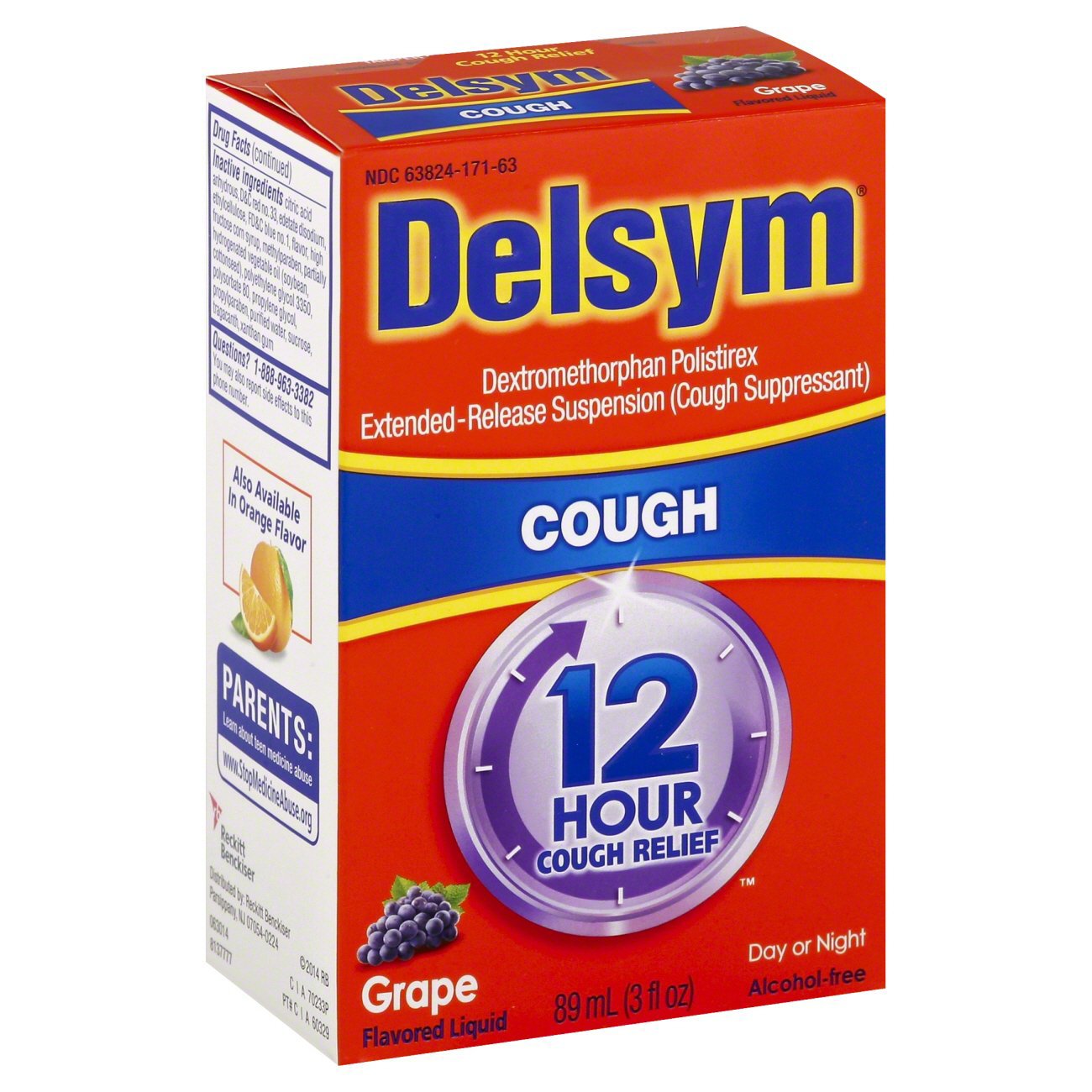 Cold and Cough Relief Delsym® 30 mg / 5 mL Strength Liquid 3 oz.