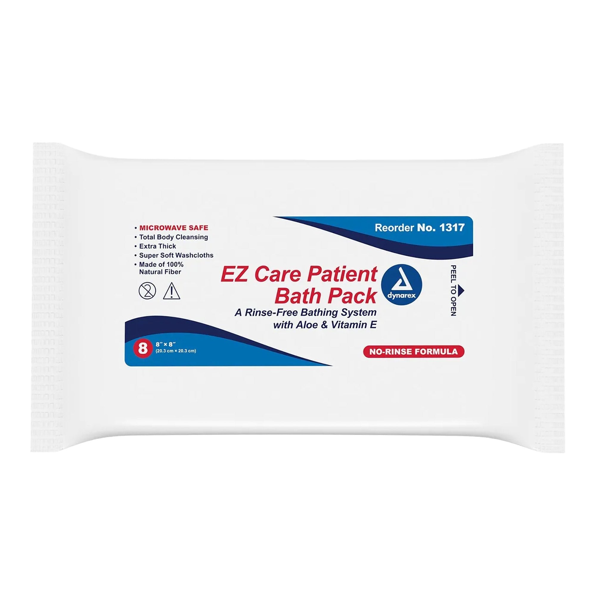 Rinse-Free Bath Wipe Ez Care™ Soft Pack Scented 8 Count