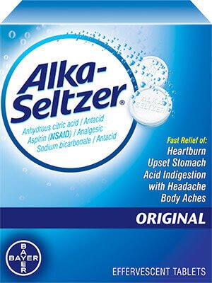 Antacid Alka-Seltzer® 1000 mg - 325 mg - 1916 mg Strength Effervescent Tablet 24 per Bottle