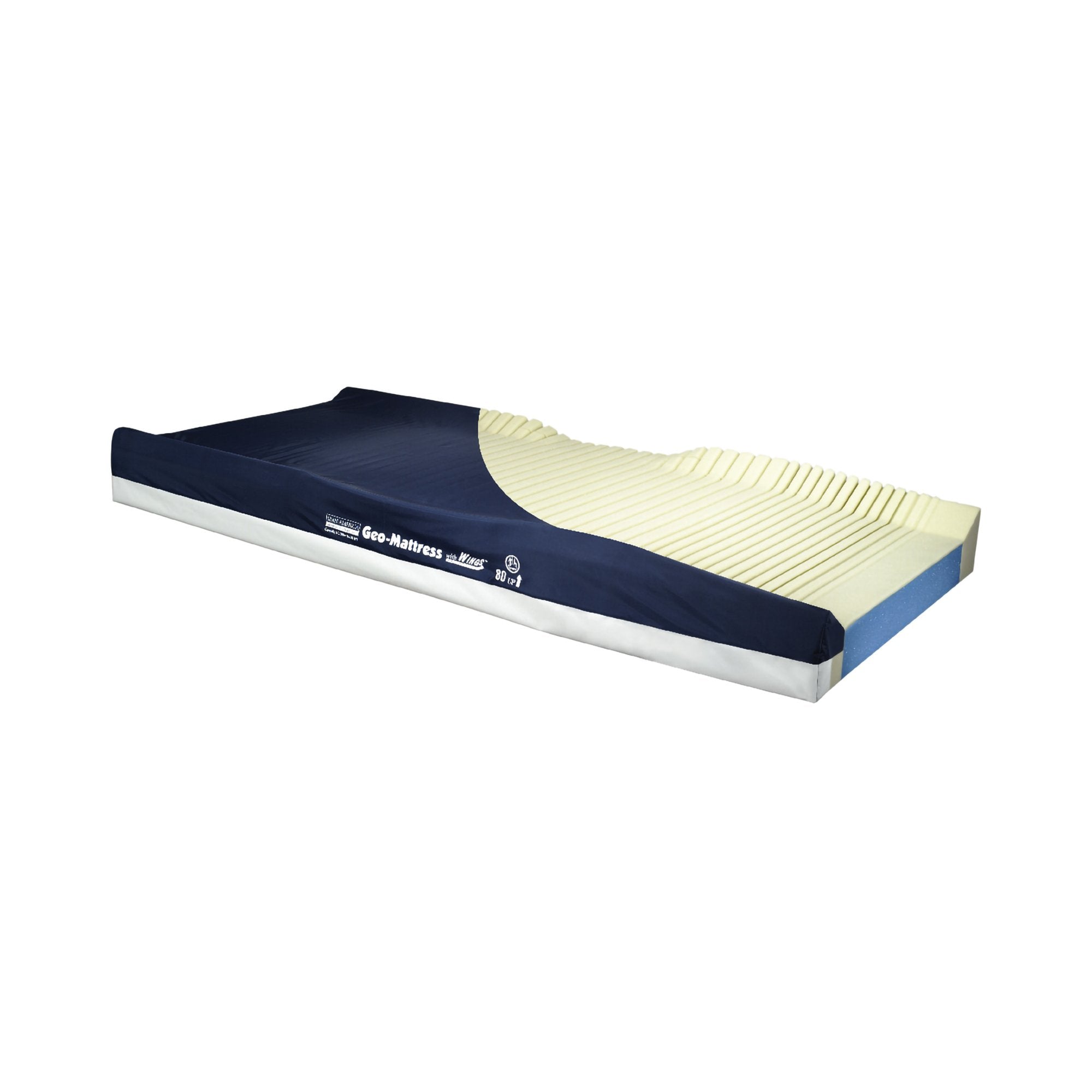 Bed Mattress Geo-Mattress® with Wings Therapeutic Raised Perimeter Mattress 35 X 84 X 6 Inch, 8 Inch Side
