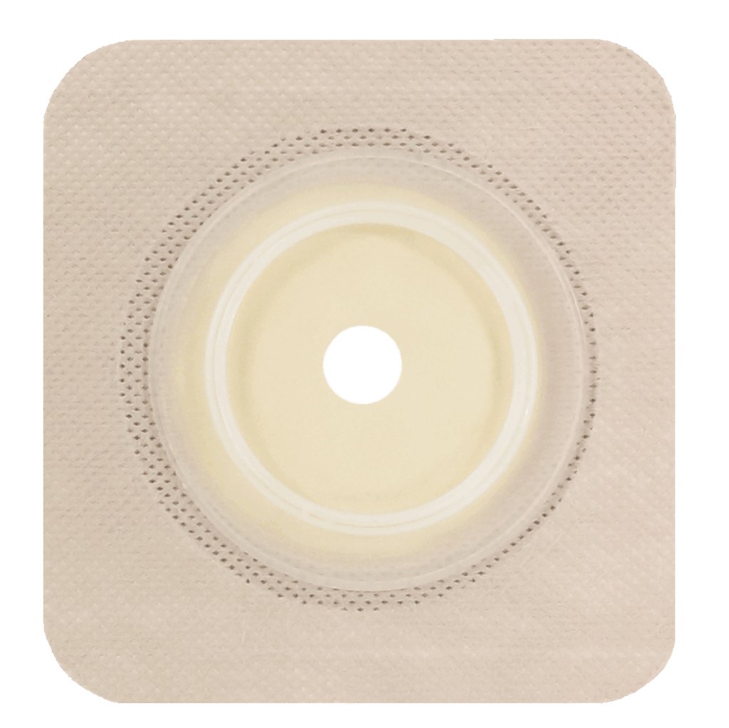 Ostomy Barrier Precut, Standard Wear Adhesive Tape Collar 45 mm Flange 1-1/8 Inch Opening 4-1/4 X 4-1/4 Inch