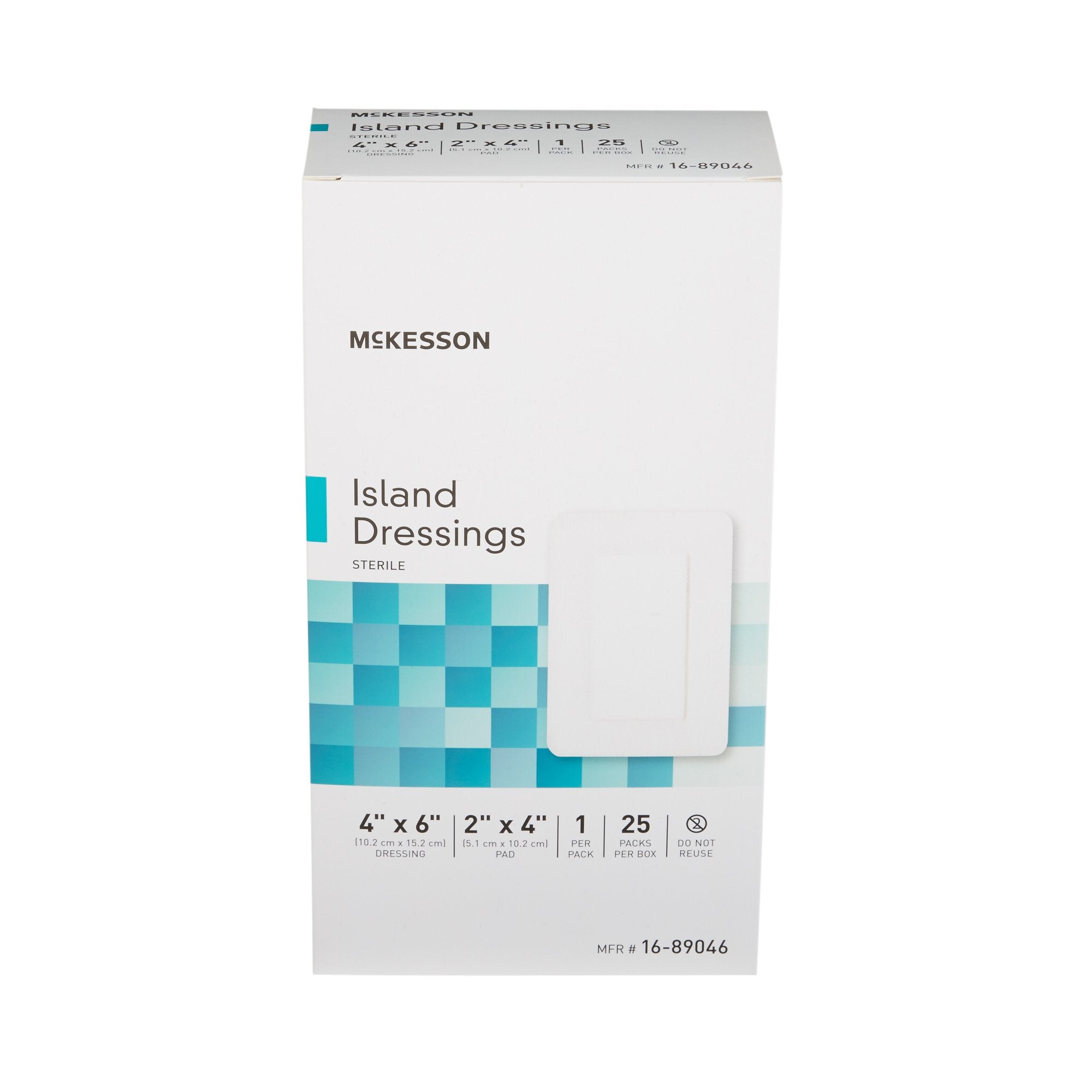 Adhesive Dressing McKesson 4 X 6 Inch Polypropylene / Rayon Rectangle White Sterile