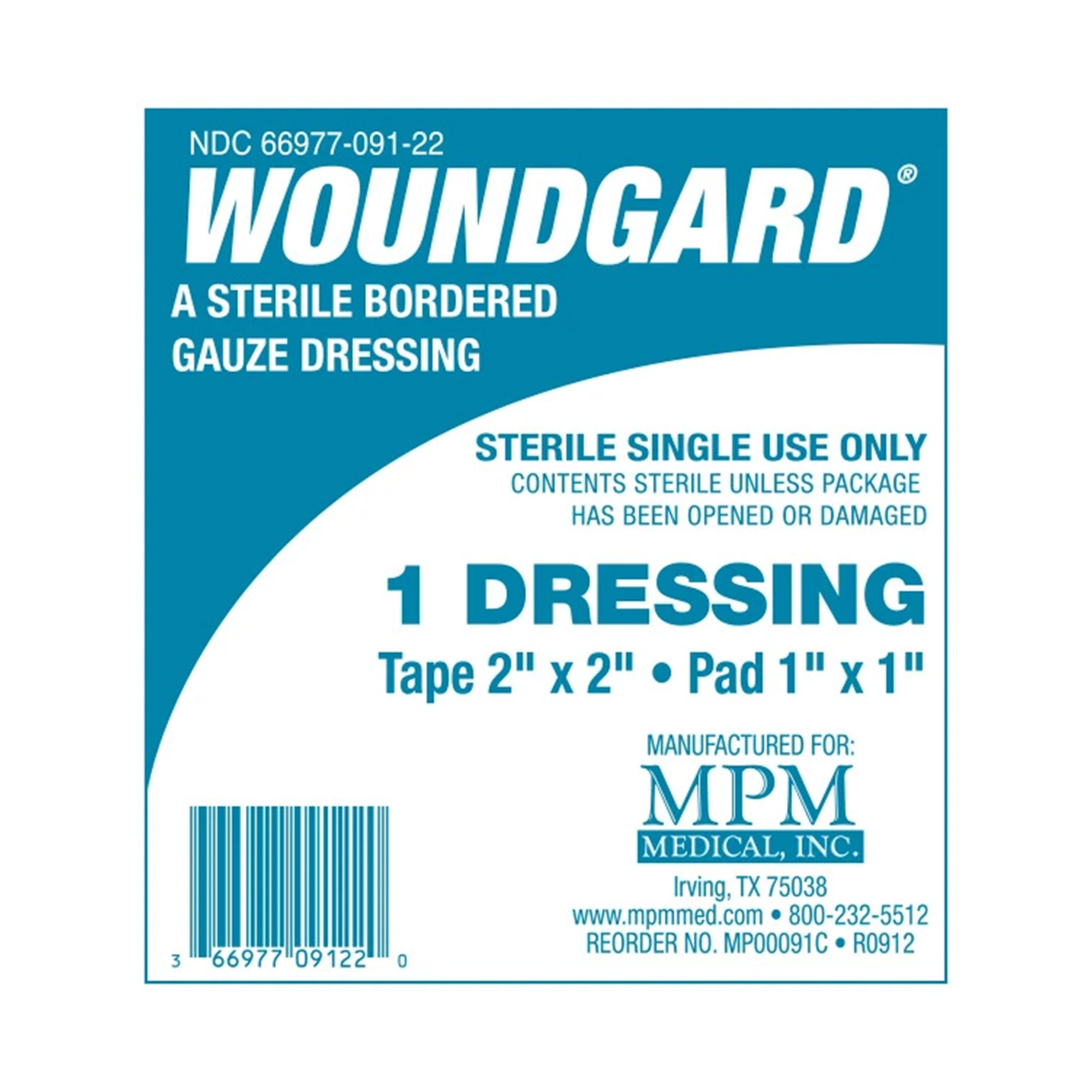 Adhesive Dressing WoundGard® 2 X 2 Inch Gauze Square White Sterile