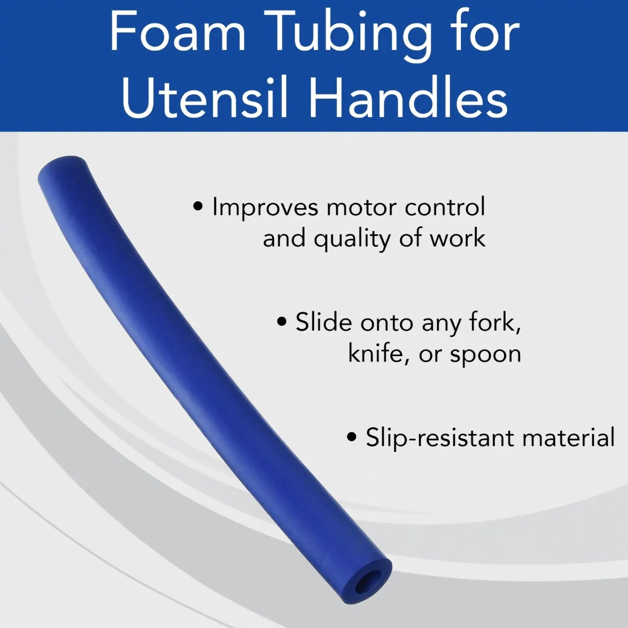 Foam Tubing 1-1/8 Inch L, 5/8 Inch Bore, Blue