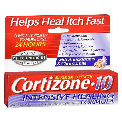 Itch Relief Cortizone-10® Intensive Healing 1% Strength Cream 2 oz. Tube