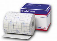 Dressing Retention Tape with Liner Cover-Roll® Stretch White 8 Inch X 10 Yard Nonwoven Polyester NonSterile