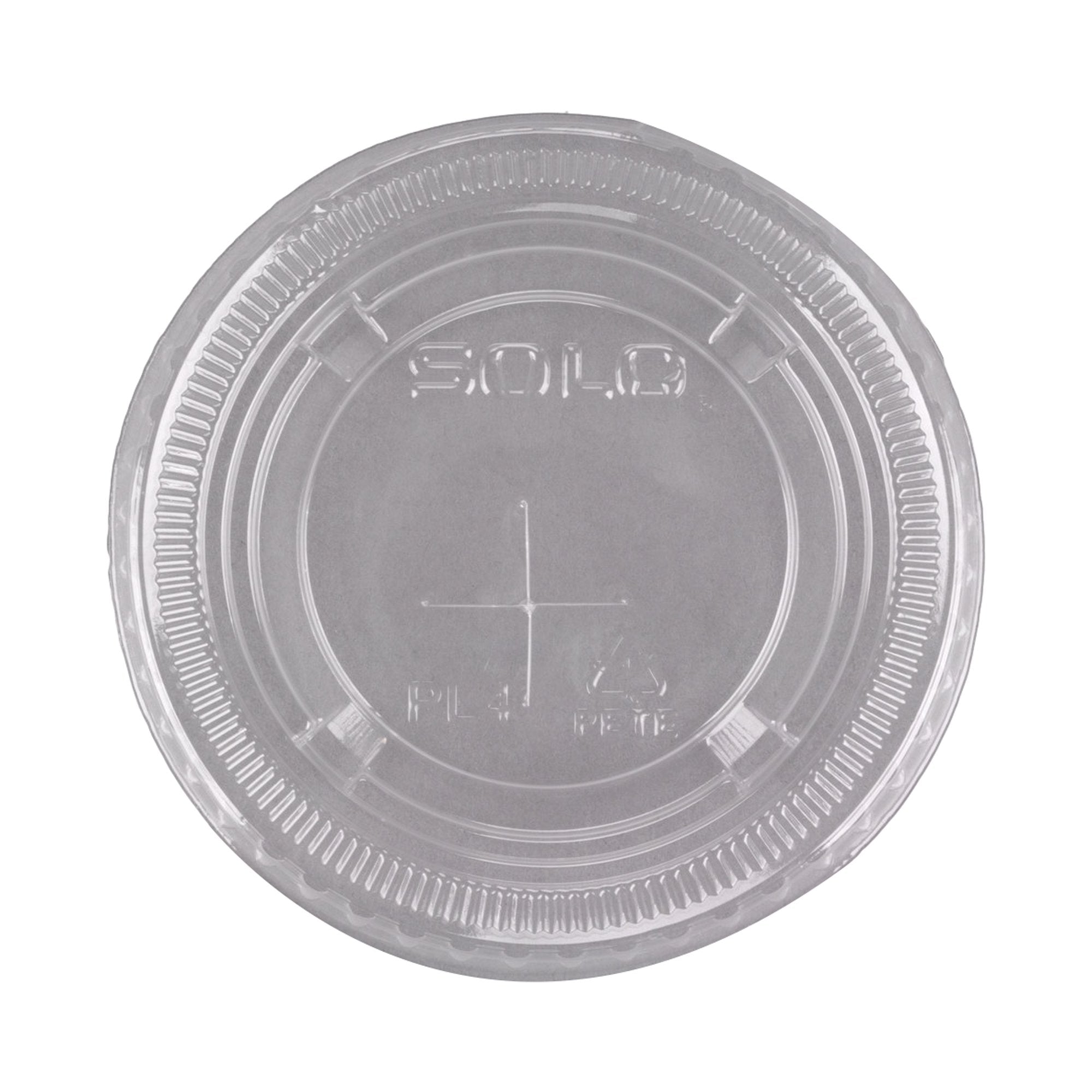 Drinking Cup Lid Solo® Clear, Pet Plastic, Straw Slot, Cold Applications