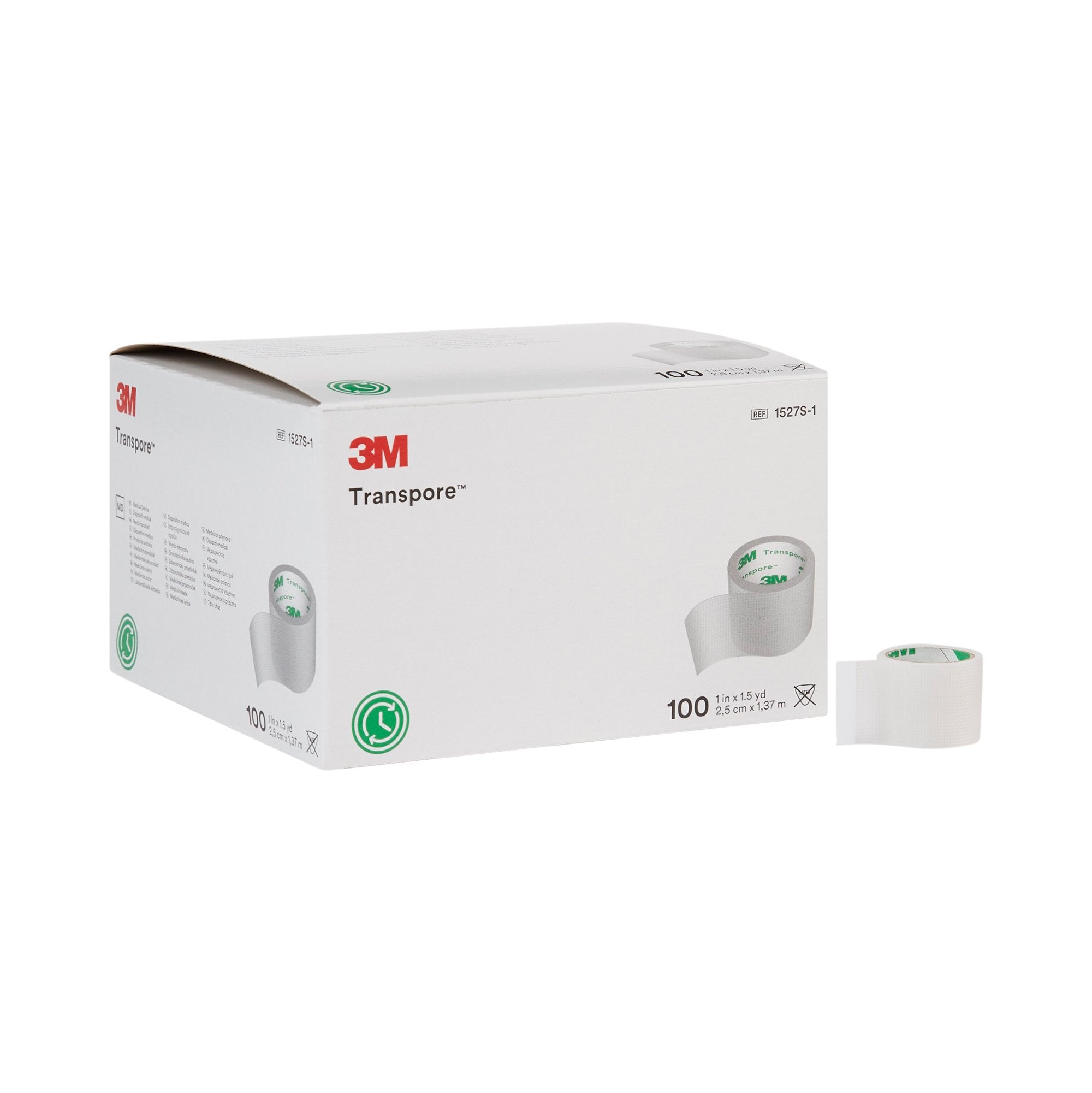 Medical Tape 3M™ Transpore™ Transparent 1 Inch X 1-1/2 Yard Plastic NonSterile