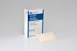 Foam Dressing Kendall™ Border Foam Gentle Adhesion 3-1/2 X 5-1/2 Inch With Border Film Backing Silicone Adhesive Rectangle Sterile