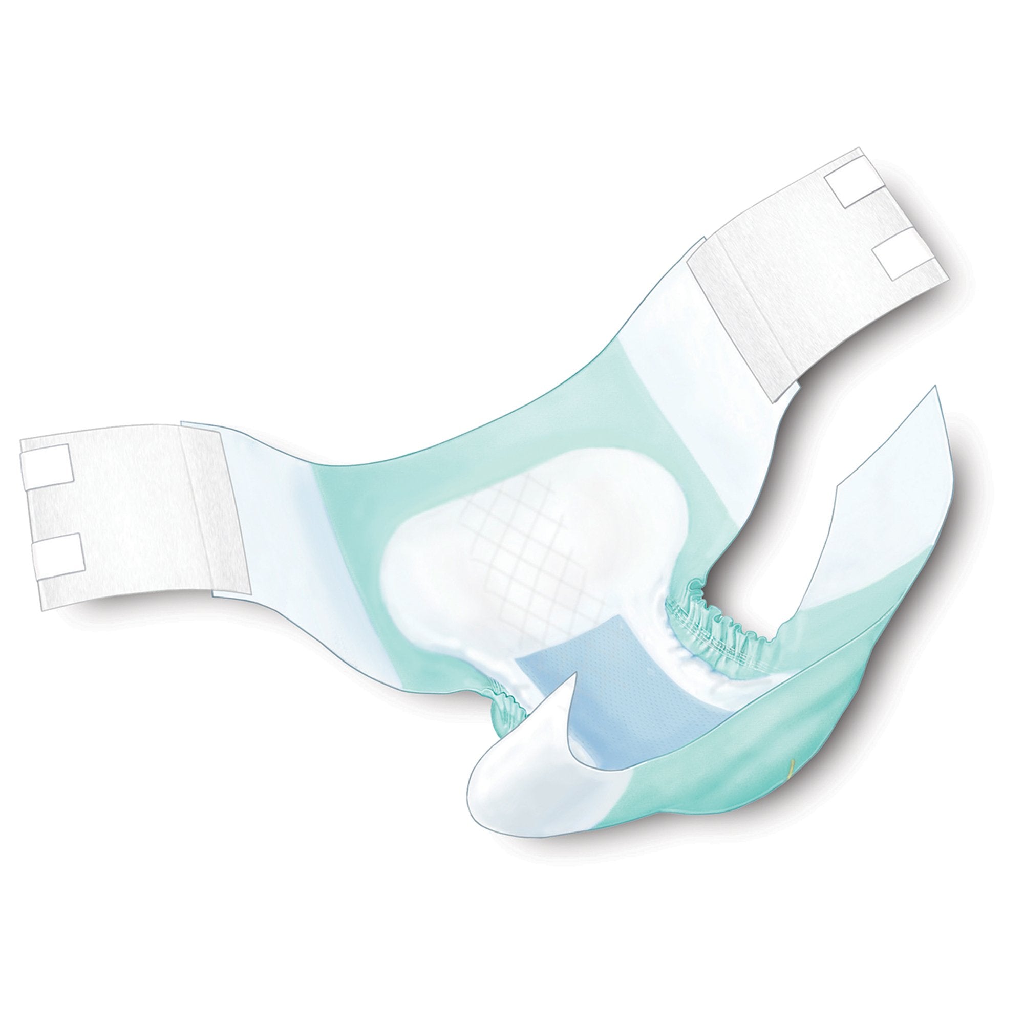 Unisex Adult Incontinence Brief Wings™ Super 2X-Large Disposable Heavy Absorbency