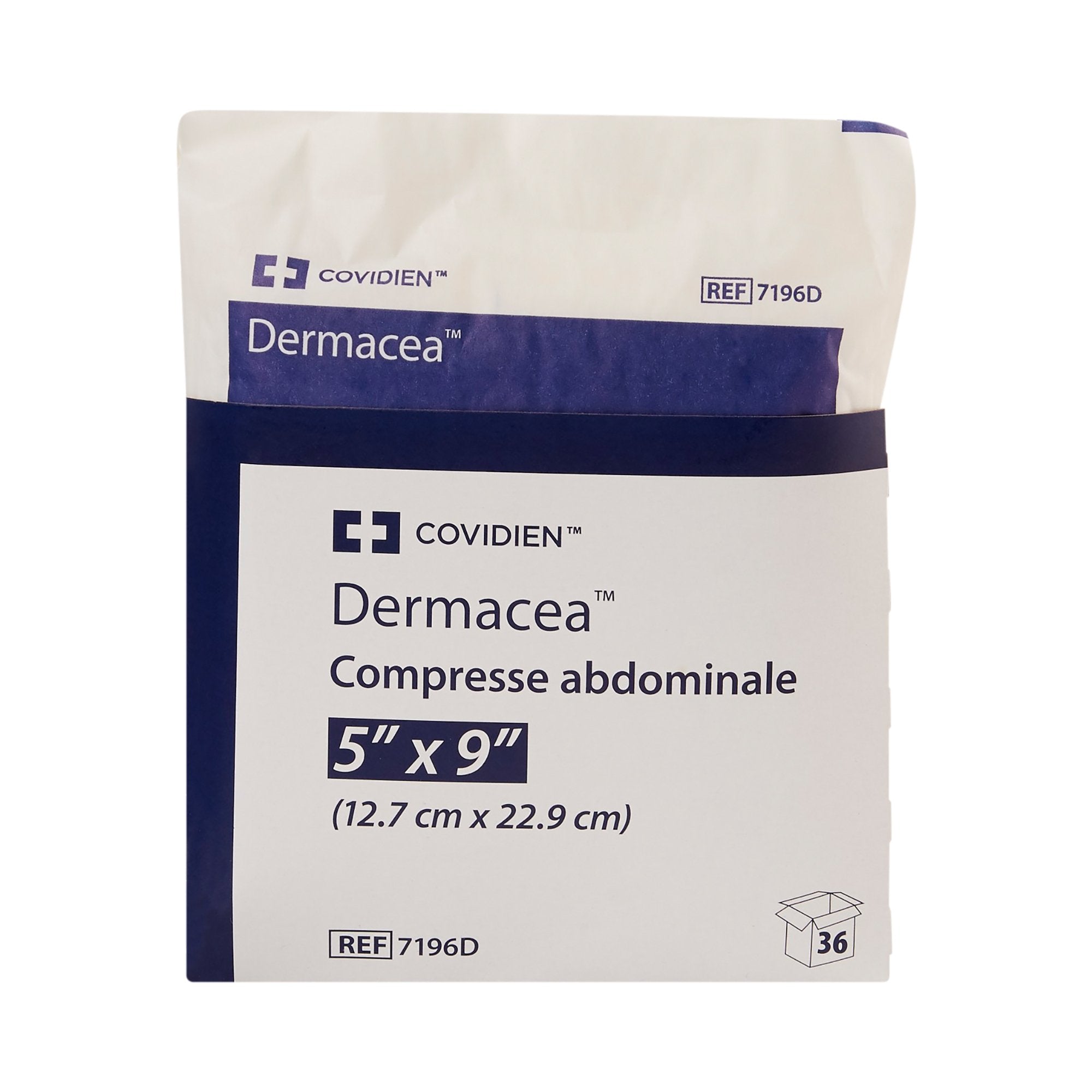 Abdominal Pad Dermacea™ 5 X 9 Inch 1 per Pack Sterile Rectangle