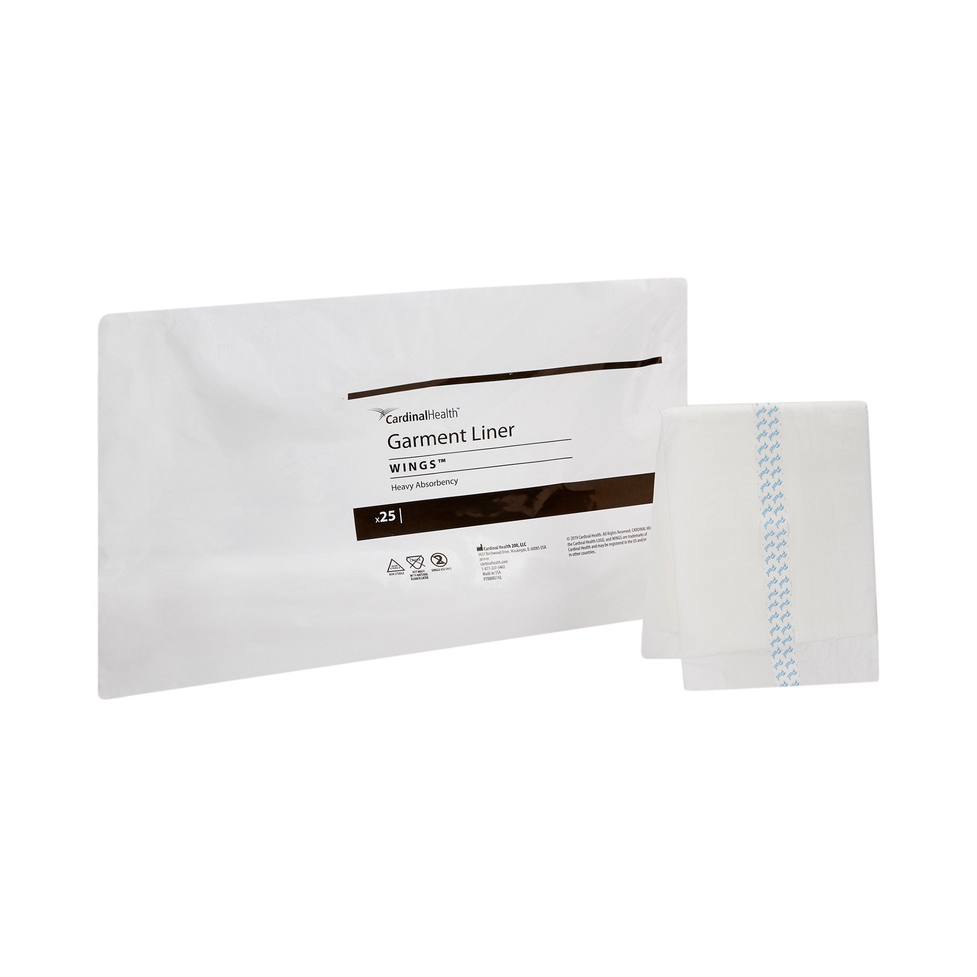 Incontinence Liner Wings™ 10 X 24 Inch Heavy Absorbency Polymer Core One Size Fits Most