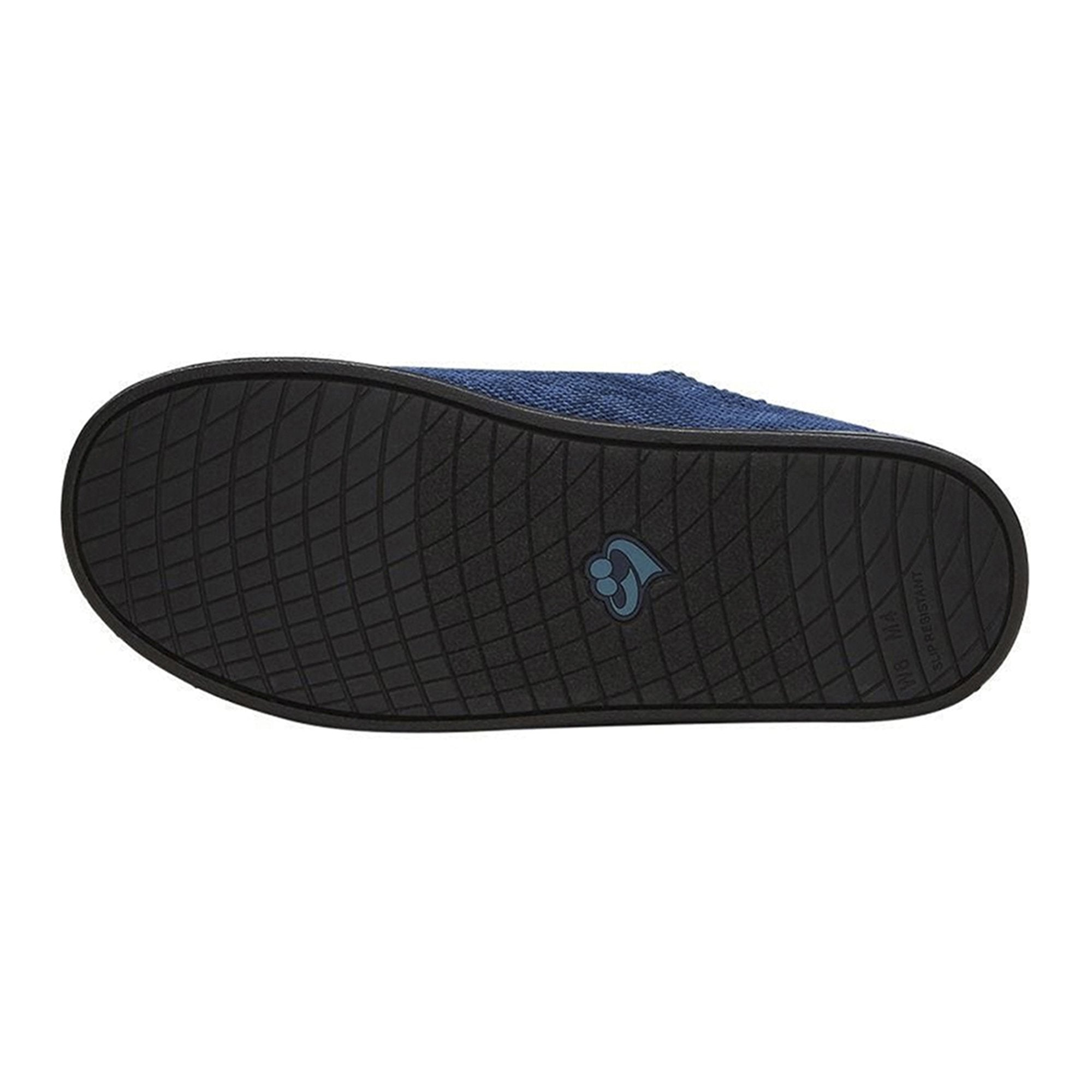 Slippers Silverts® Size 8 / 2X-Wide Navy Blue Easy Closure