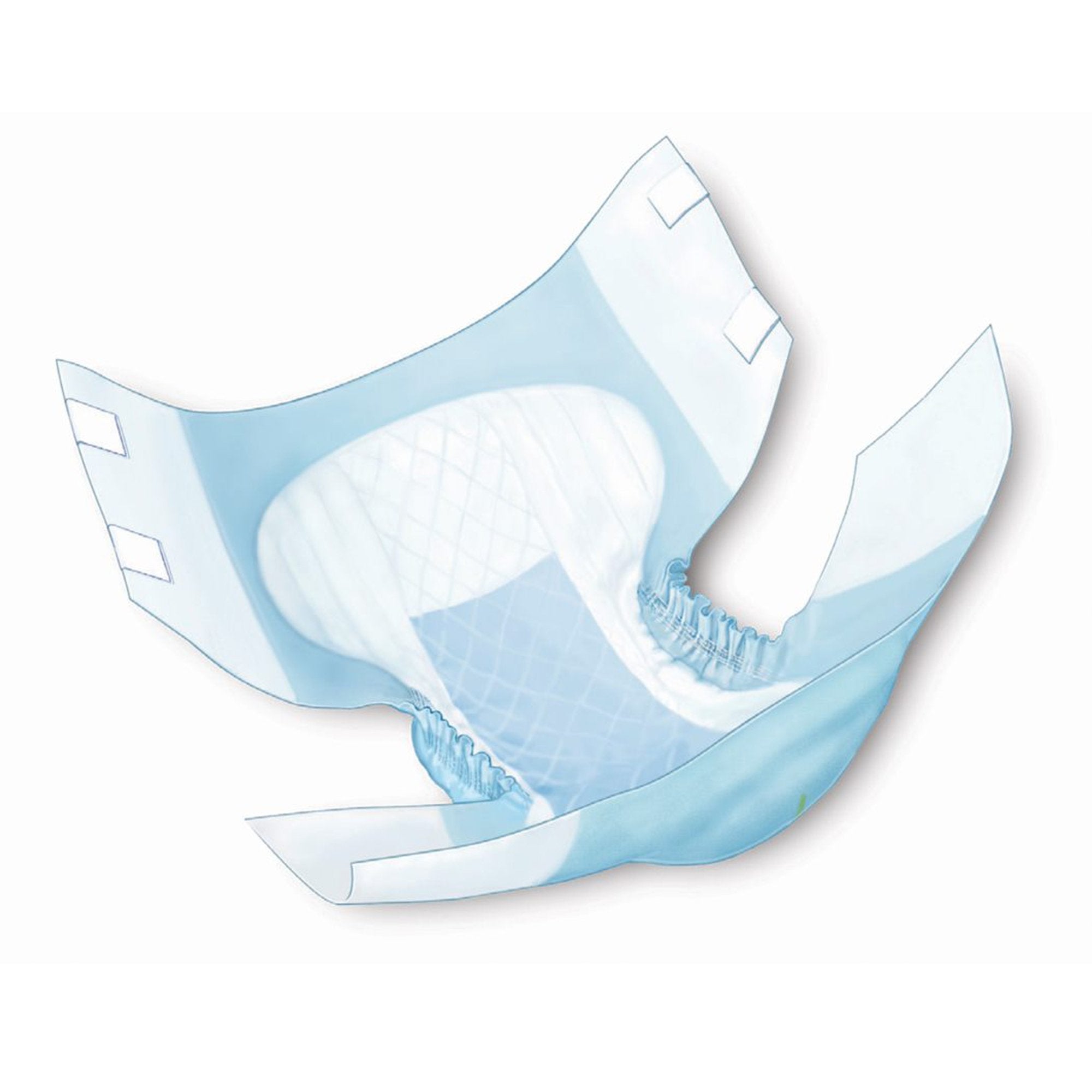 Unisex Adult Incontinence Brief Wings™ Quilted Plus with BreatheEasy™ Technology Large Disposable Heavy Absorbency