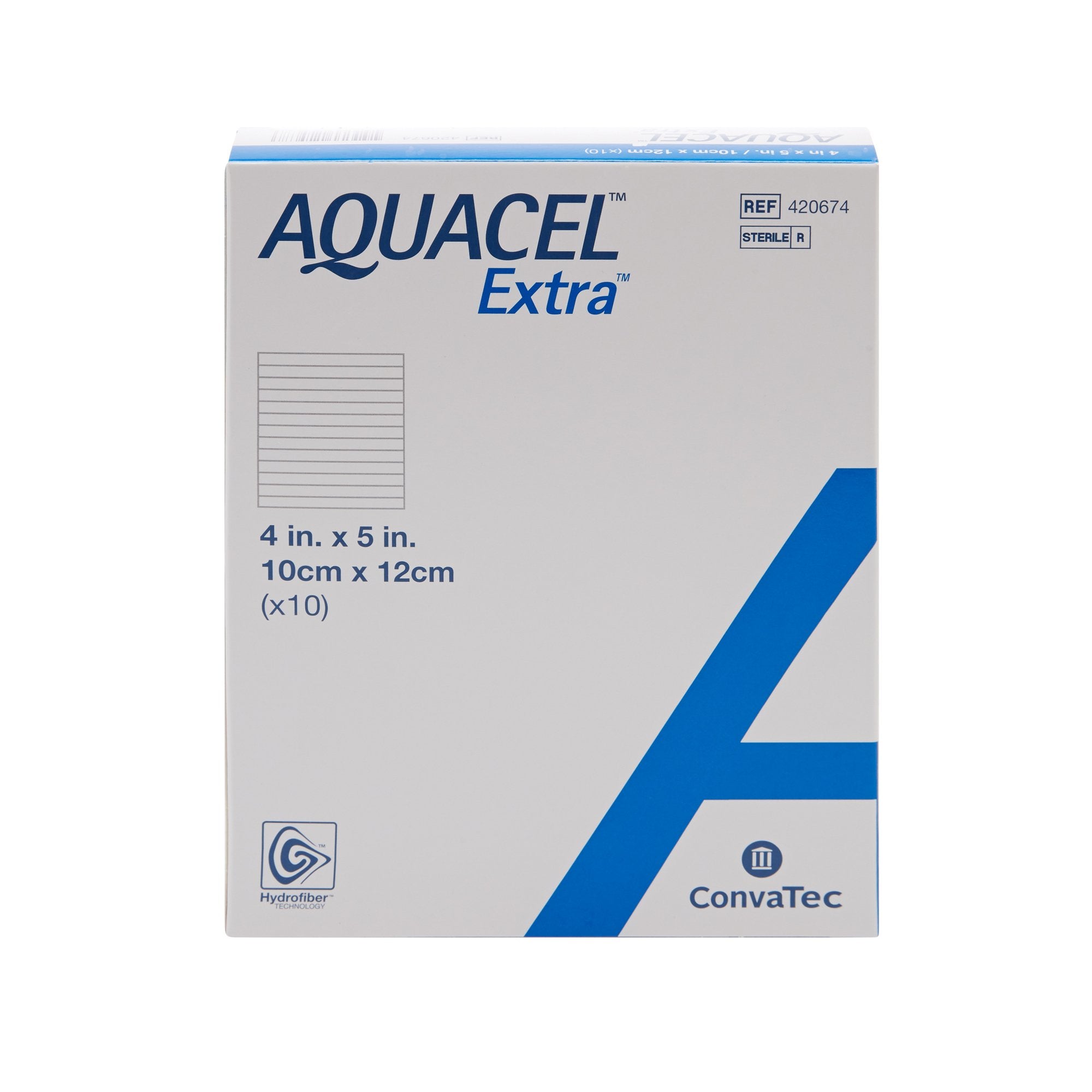 Hydrofiber Dressing Aquacel® Extra™ 4 X 5 Inch Rectangle