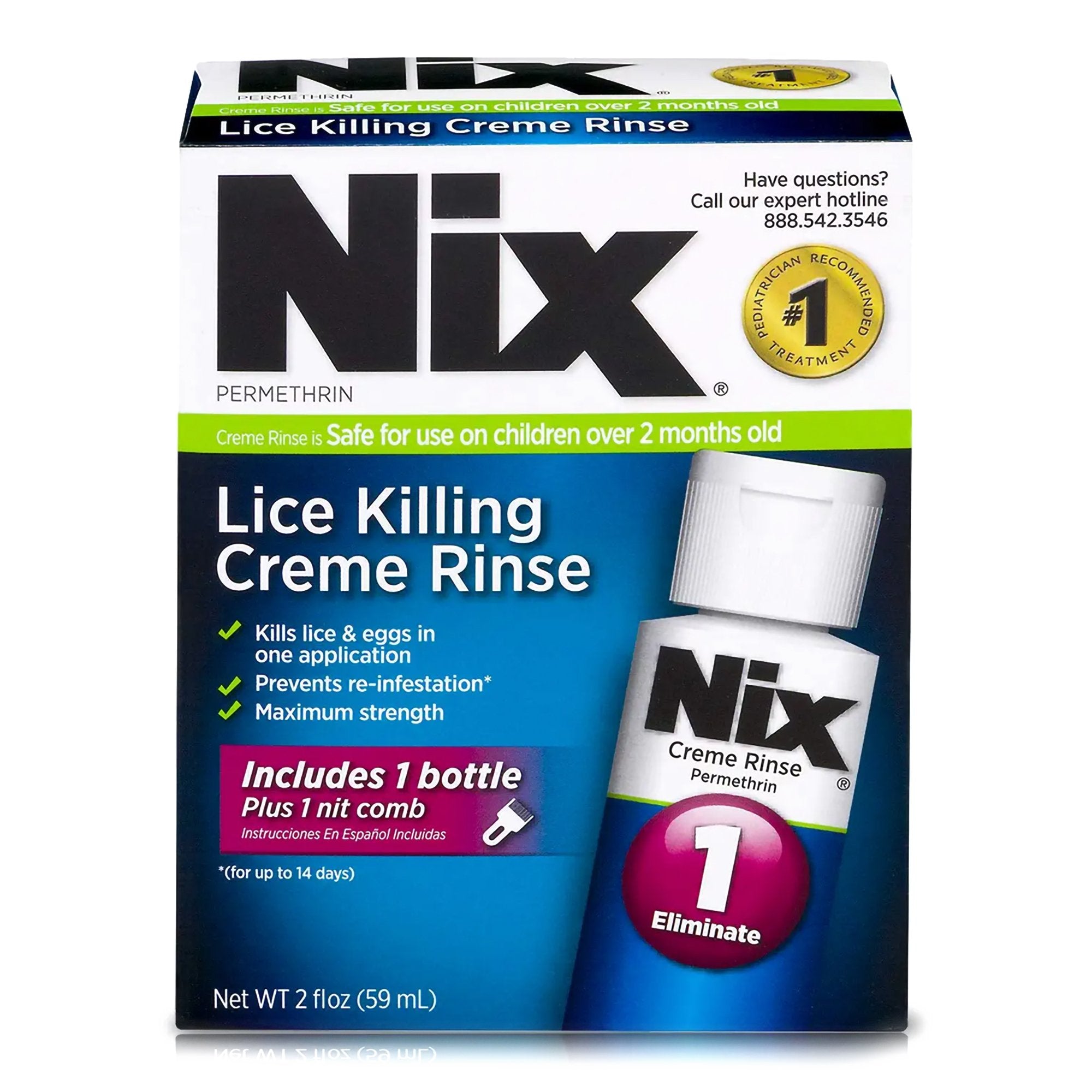 Lice Treatment Kit Nix® 2 oz. Flip Top Bottle Scented
