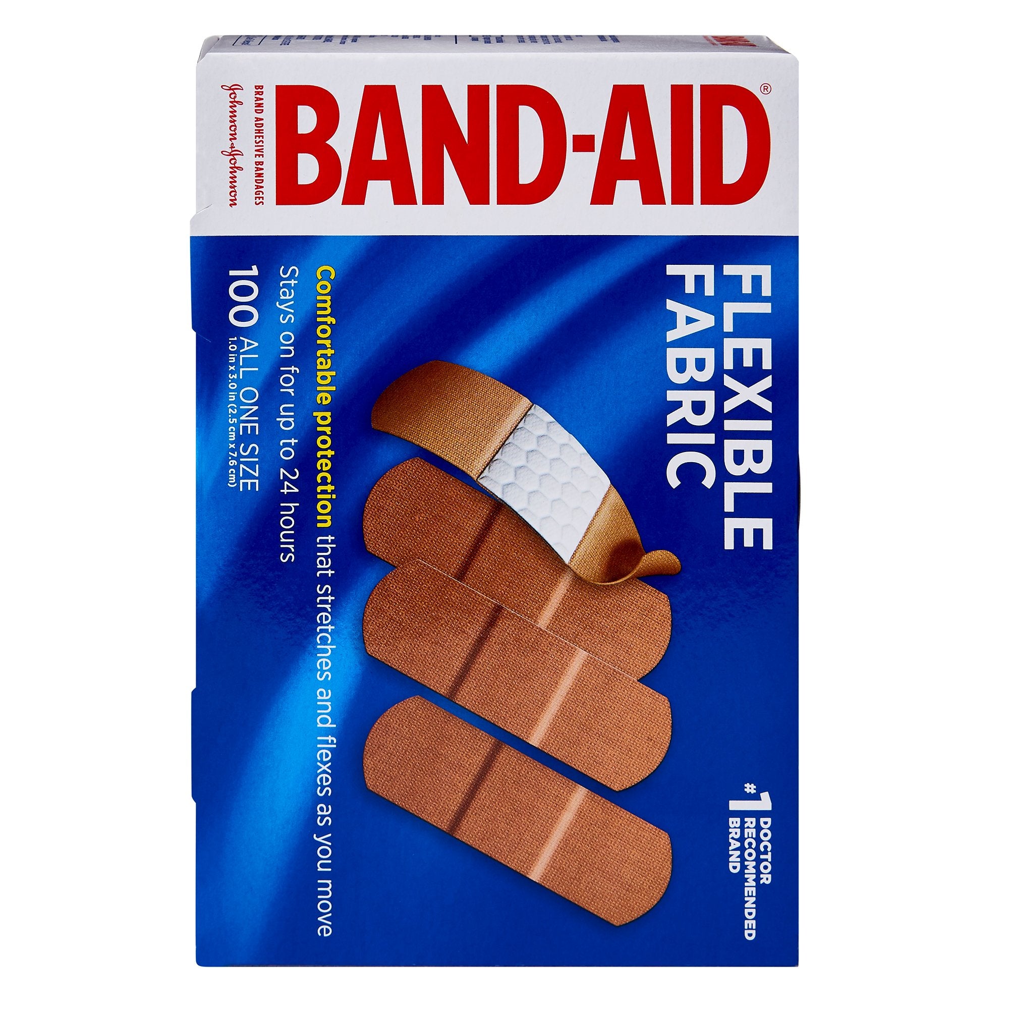 Adhesive Strip Band-Aid® 1 X 3 Inch Fabric Rectangle Tan Sterile