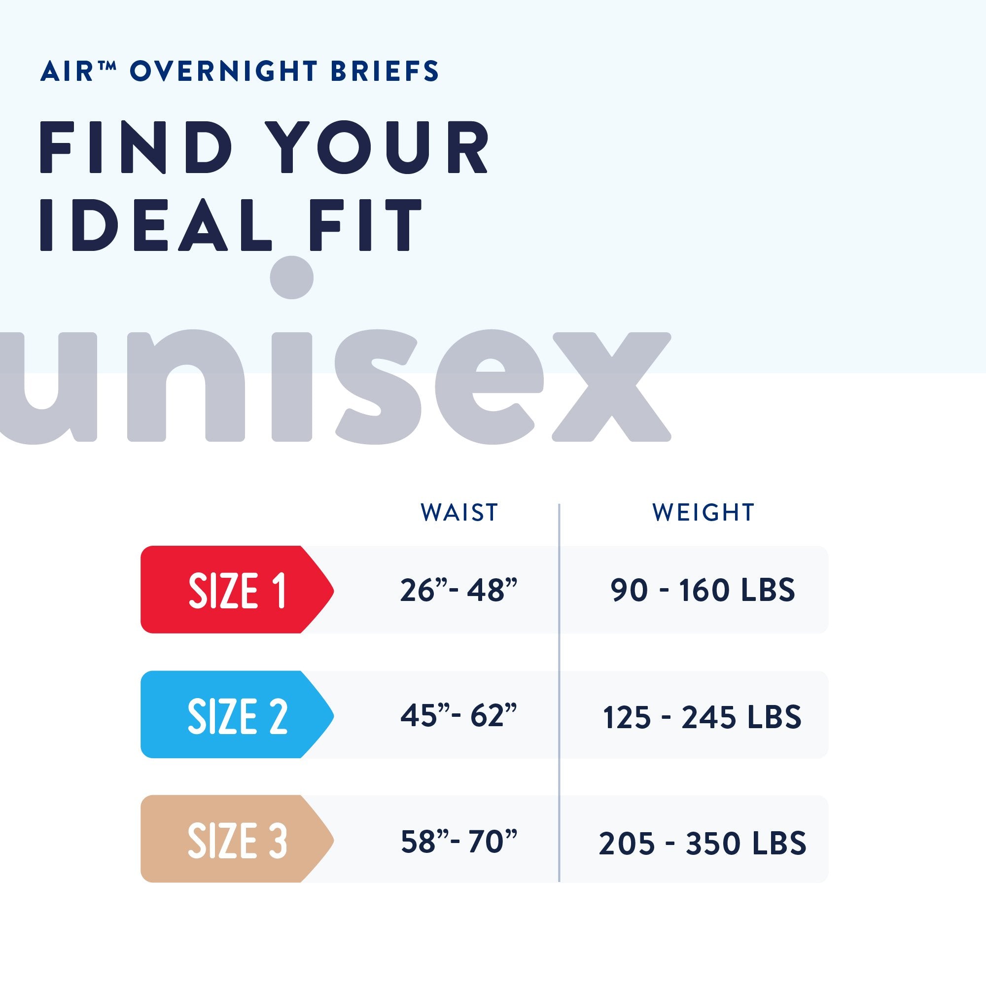 Unisex Adult Incontinence Brief Prevail Air™ Overnight Size 2 Disposable Heavy Absorbency