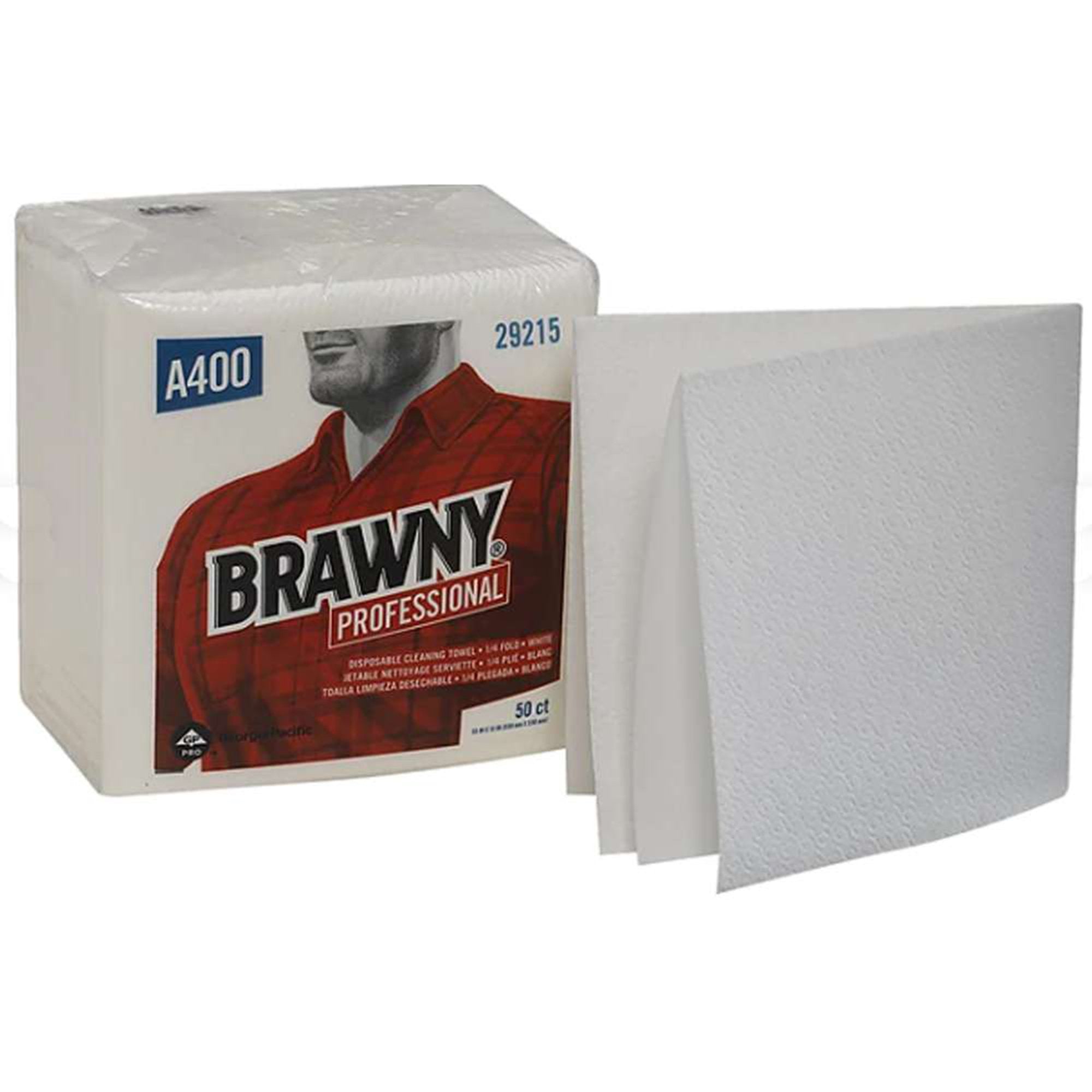 Task Wipe Brawny Industrial® Medium Duty White NonSterile Airlaid Bonded Cellulose 13 X 13 Inch Reusable