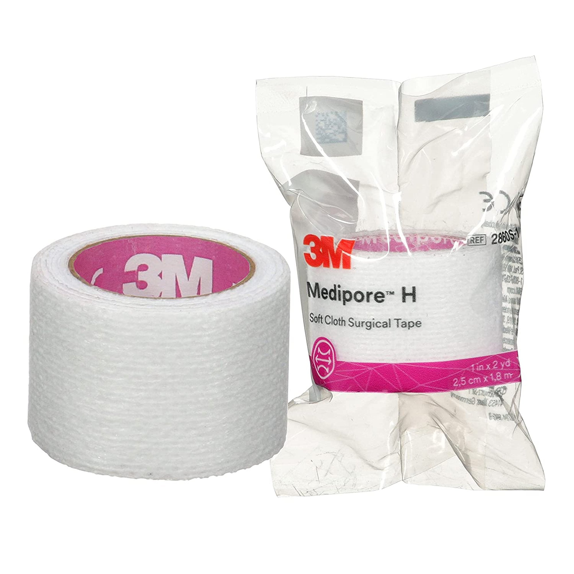 Perforated Medical Tape 3M™ Medipore™ H White 1 Inch X 2 Yard Soft Cloth NonSterile