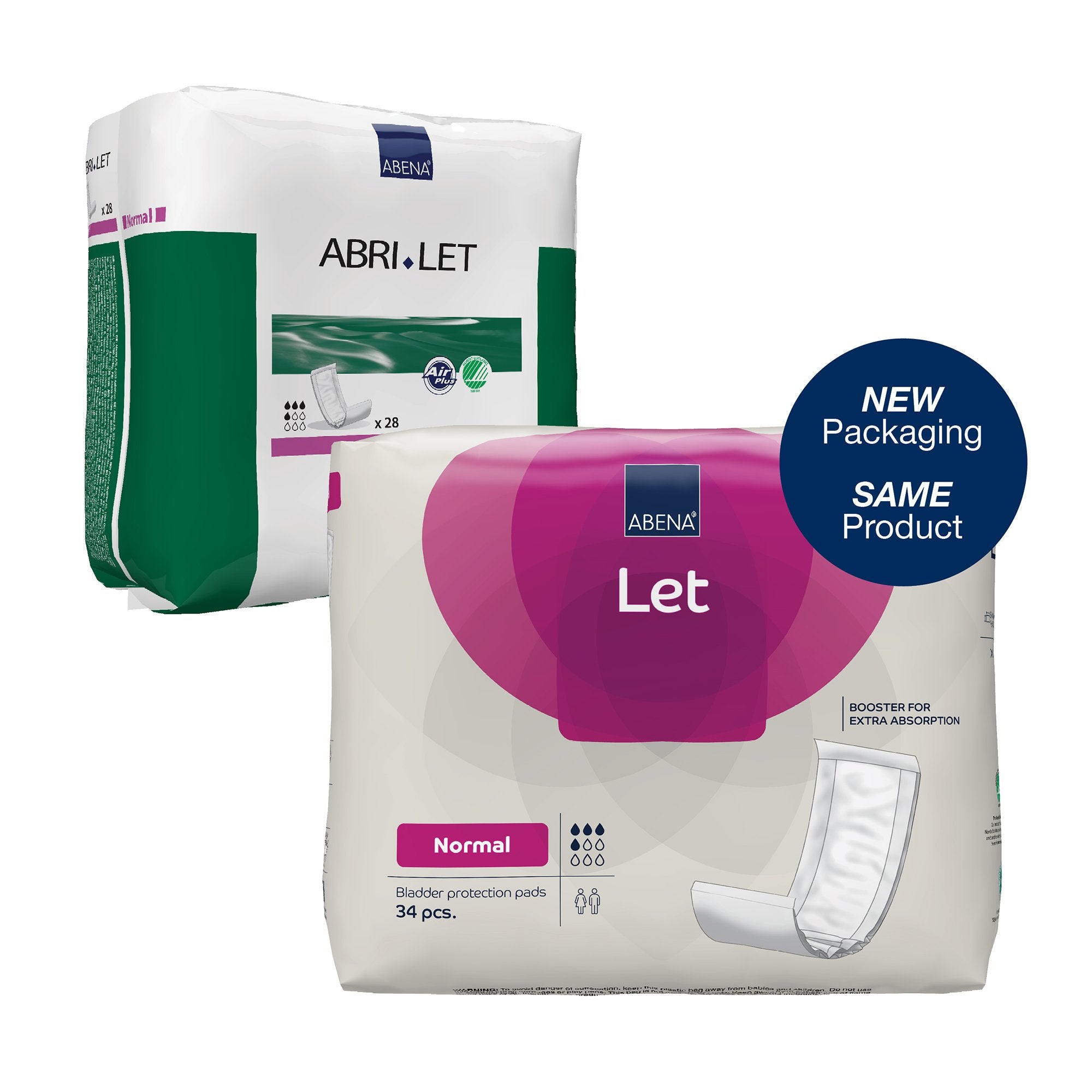 Booster Pad Abri-Let Normal 4 X 15 Inch Moderate Absorbency Fluff / Polymer Core One Size Fits Most