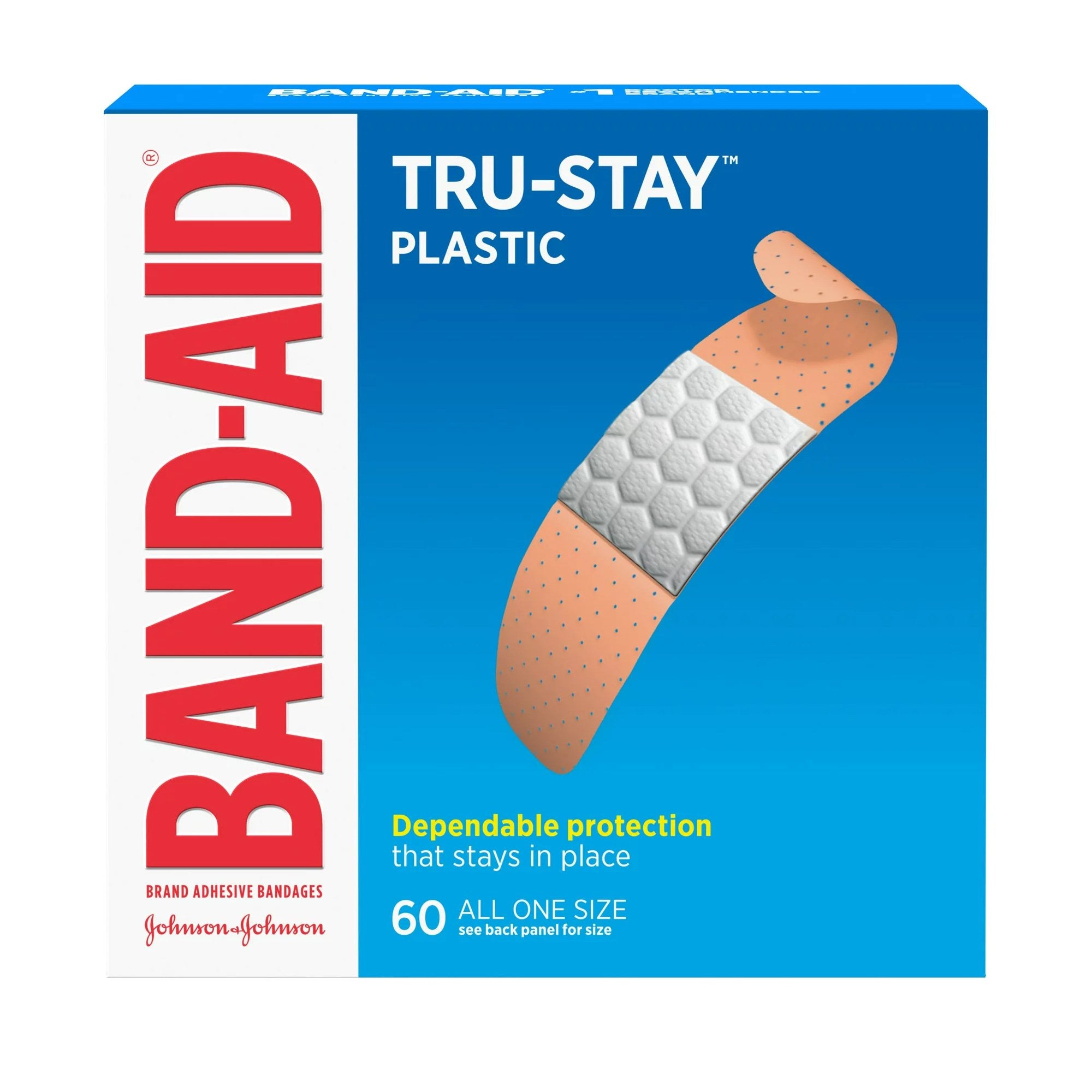 Adhesive Strip Band-Aid® Tru-Stay™ 3/4 X 3 Inch Plastic Rectangle Tan Sterile